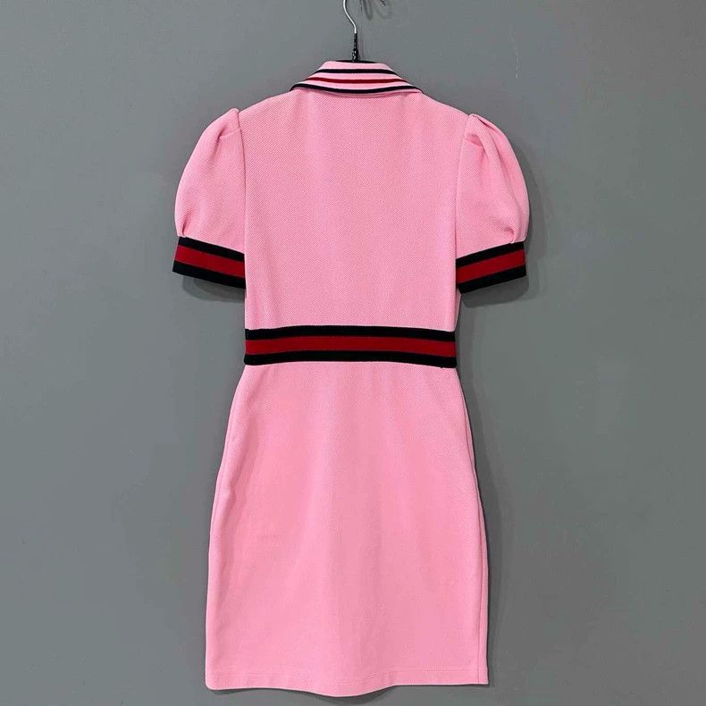 Gucci Gucci Pink, red and green striped dress 2506-Nextarrow Size XS / US 0-2 / IT 36-38 - 3 Thumbnail