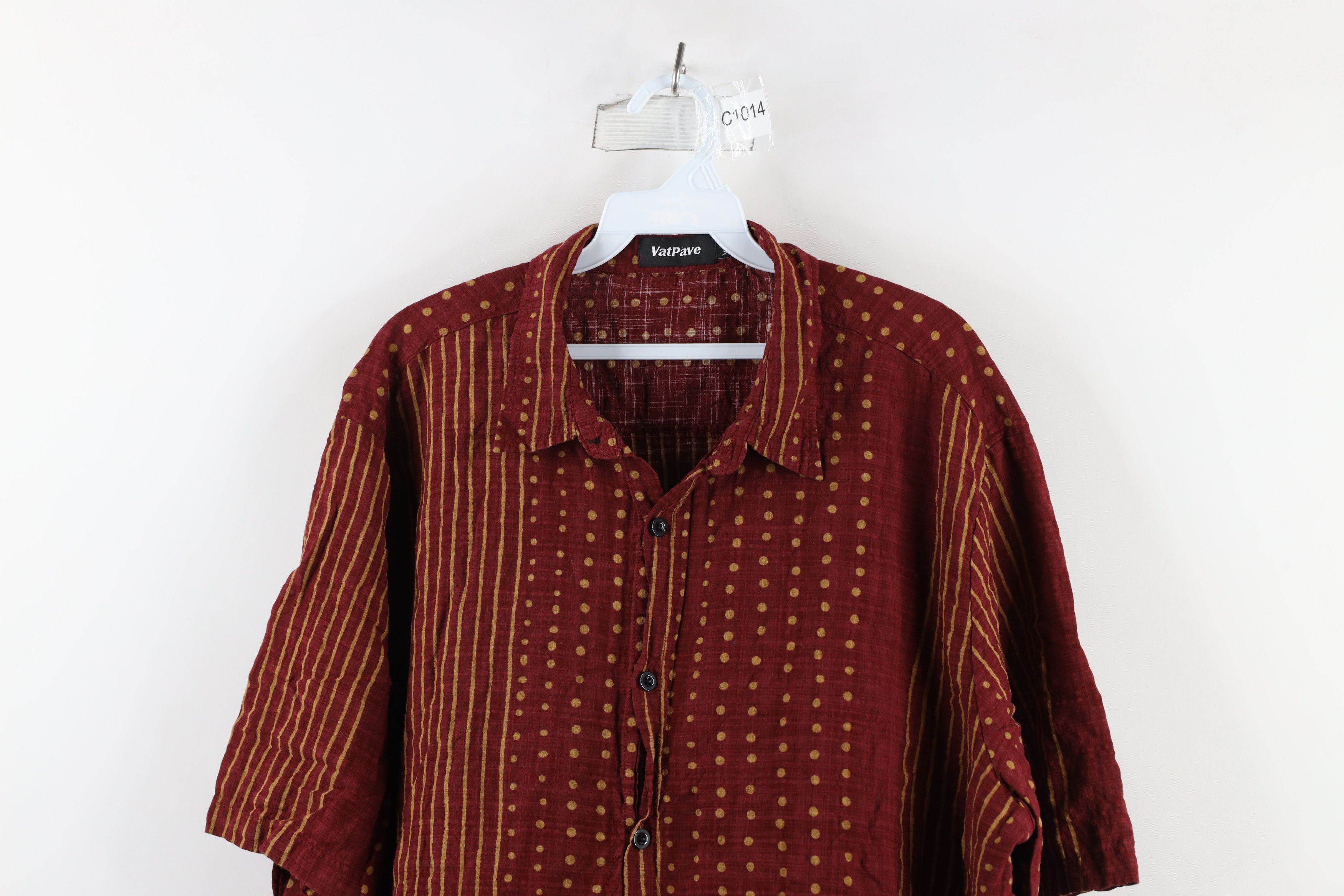 Vintage Vintage 90s Streetwear Polka Dot Short Sleeve Button Shirt Size US XXL / EU 58 / 5 - 2 Thumbnail