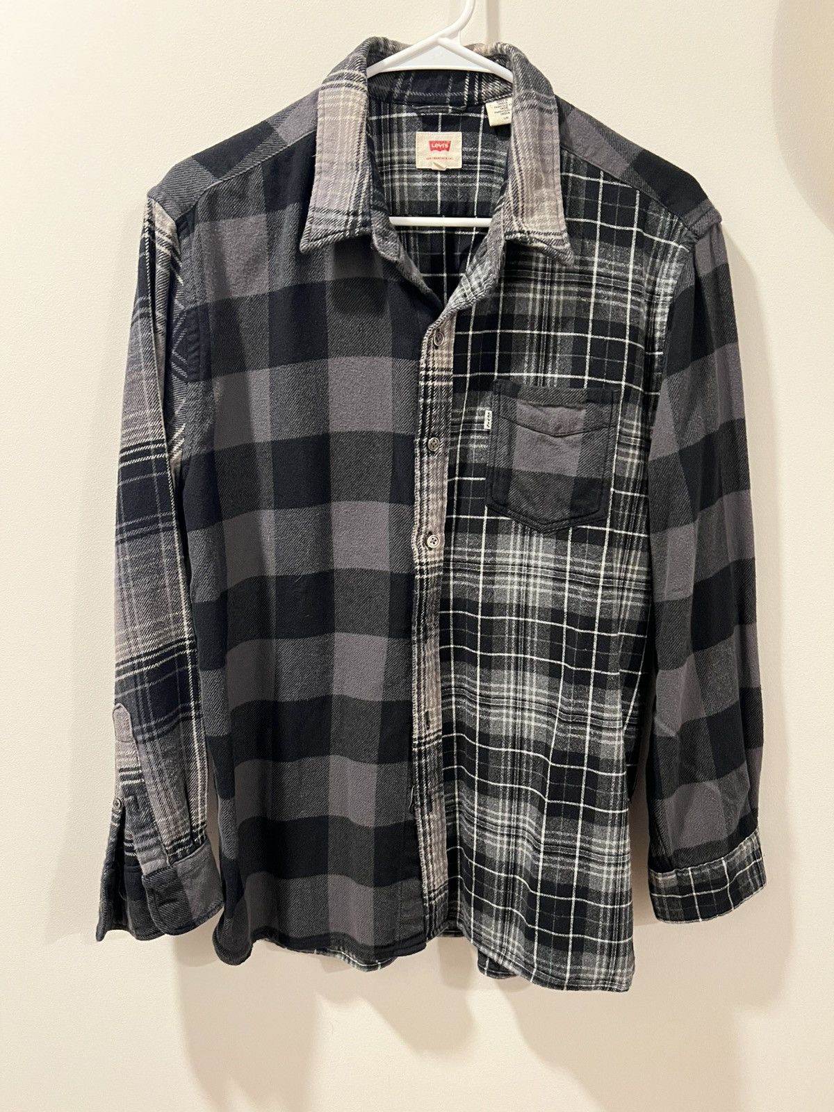 RARE Levis Patchwork Flannel Shirt L