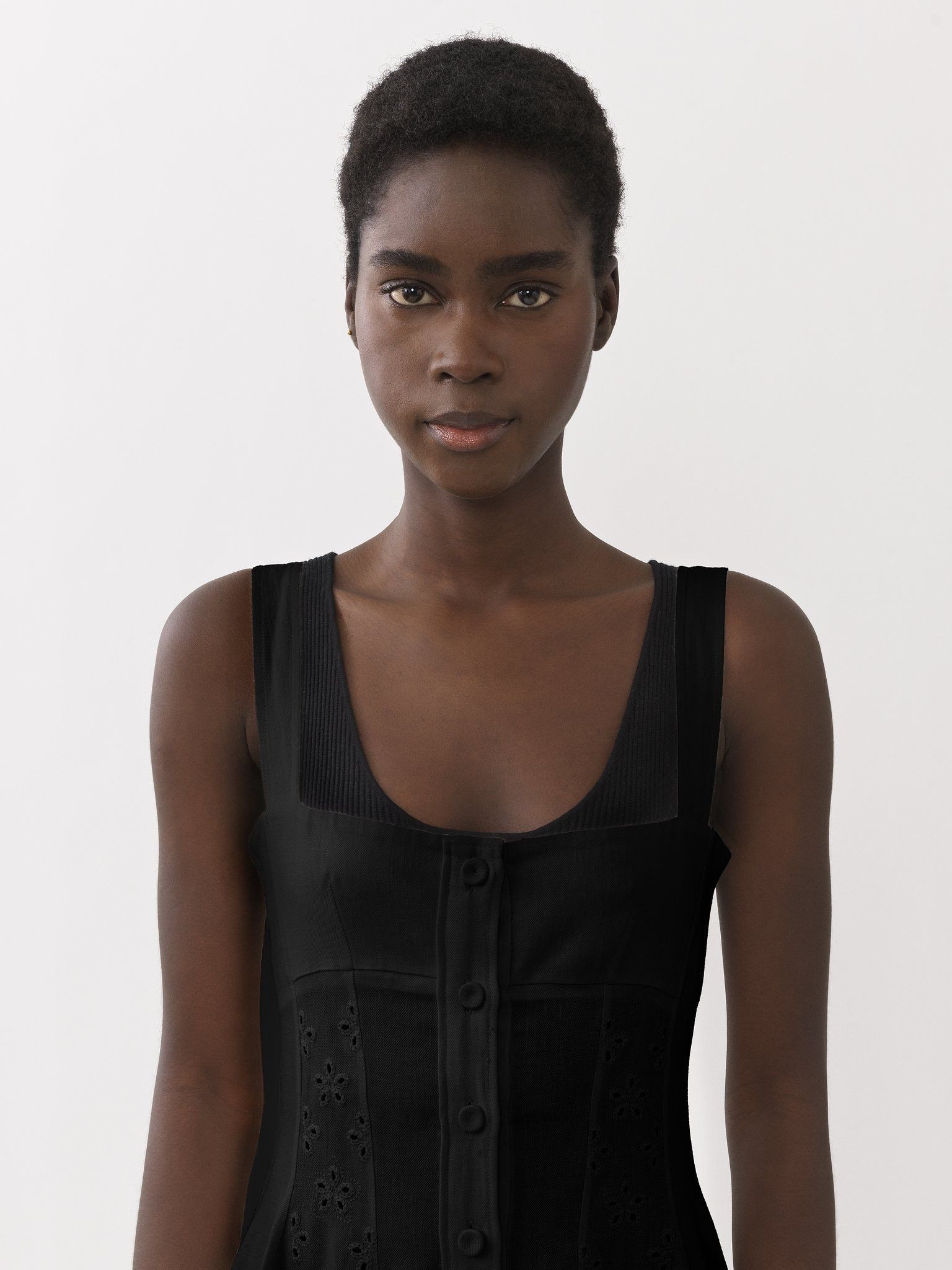 Chloe o1y0825 Midi Dress in Black Size M / US 6-8 / IT 42-44 - 3 Thumbnail