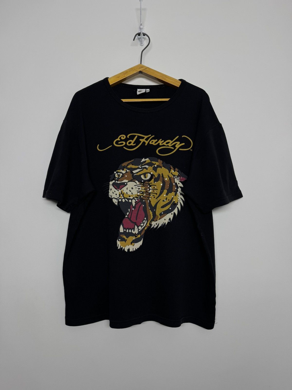 Ed Hardy Vintage 90's Ed Hardy Japanese Tiger Tattoo Y2K T-shirt Size XXL / US 16-18 / IT 52-54 - 1 Thumbnail