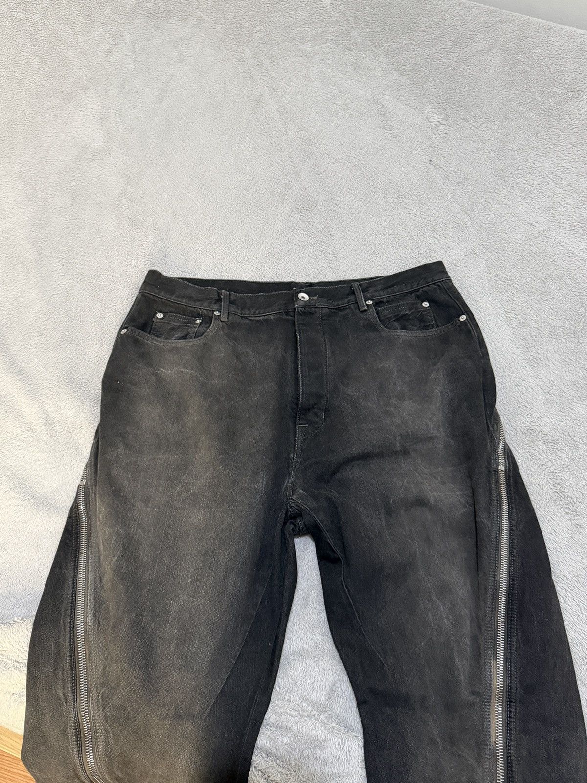 Rick Owens Drkshdw Rick Owens DRK Bolan banana cut jean Size US 38 / EU 54 - 2 Thumbnail