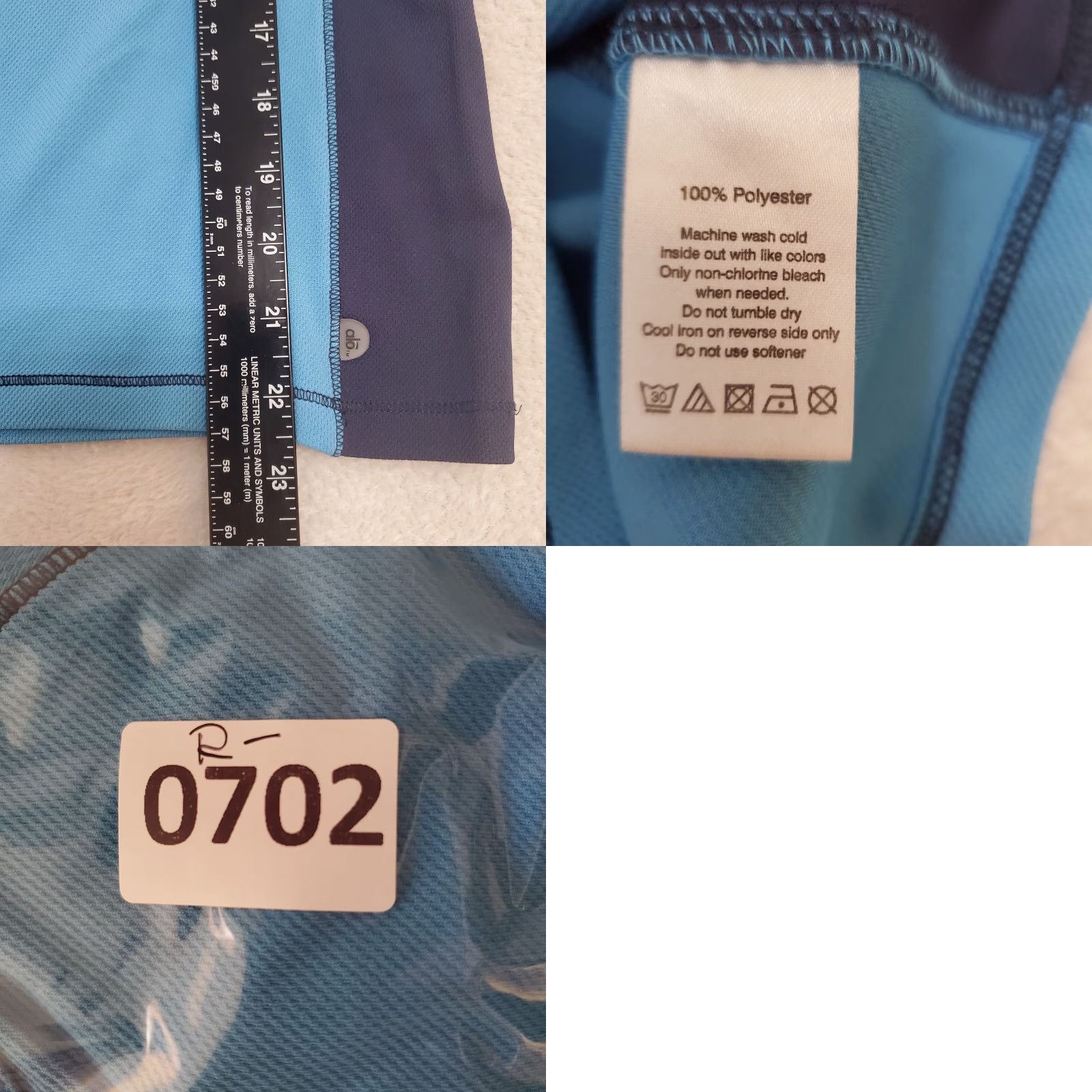 Alo Alo Yoga CoolFit Top Women L Blue Long Sleeve Round Neck Active Shirt Branded Size L / US 10 / IT 46 - 8 Thumbnail