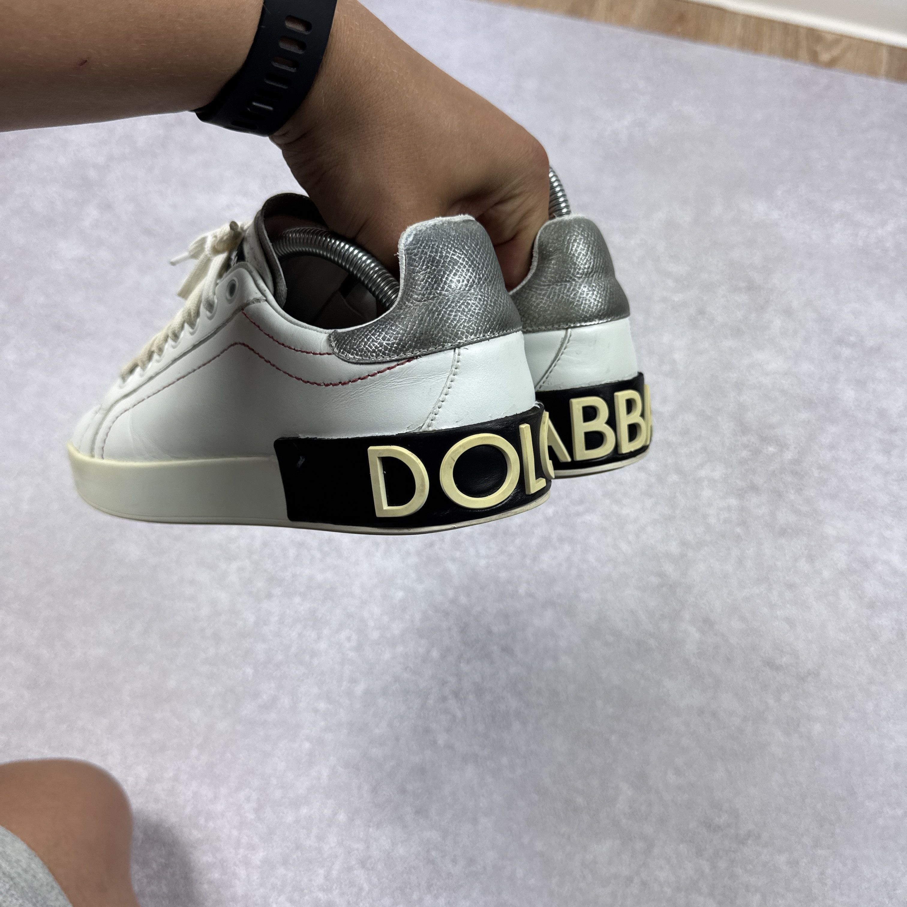 Dolce & Gabbana Women`s Dolce & Gabbana 1587 Leather Sneakers Size 38 / 24cm Size US 7 / IT 37 - 6 Thumbnail