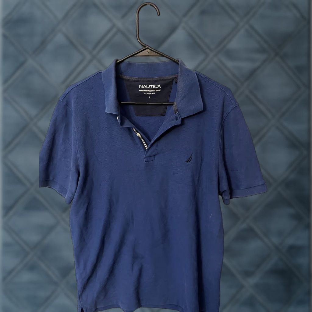Nautica Nautica Mens Large Performance Deck Shirt Polo Short Sleeve Blue Size US L / EU 52-54 / 3 - 1 Thumbnail