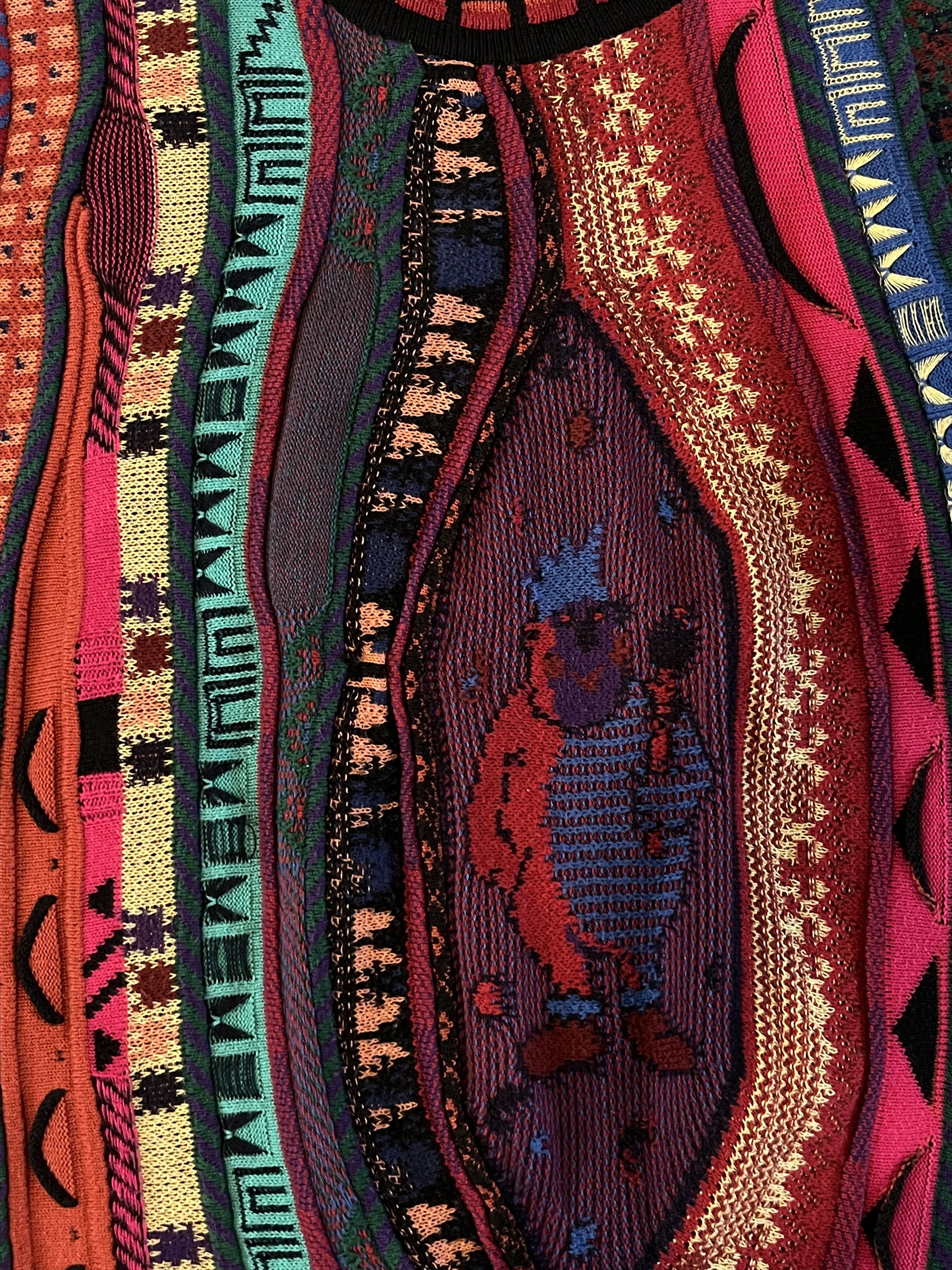 Vintage Vintage 90s Coogi Coloured Cable Style Knit Sweater Size US M / EU 48-50 / 2 - 5 Thumbnail