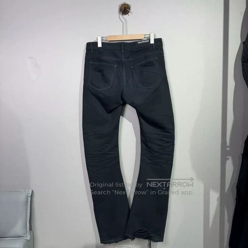 Balenciaga Balenciaga size M Curved Knife Hole Denim Pants Size US 27 - 2 Thumbnail