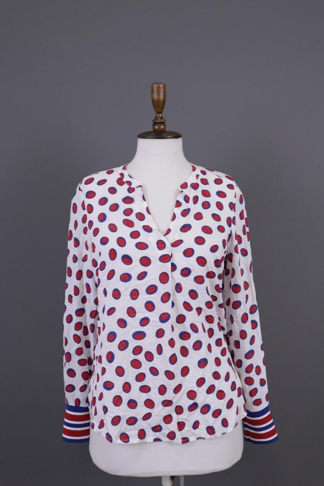 Designer Emily Van Den Bergh White Polka Dot Blouse Shirt Size 36 / S Size L / US 10 / IT 46 - 1 Thumbnail