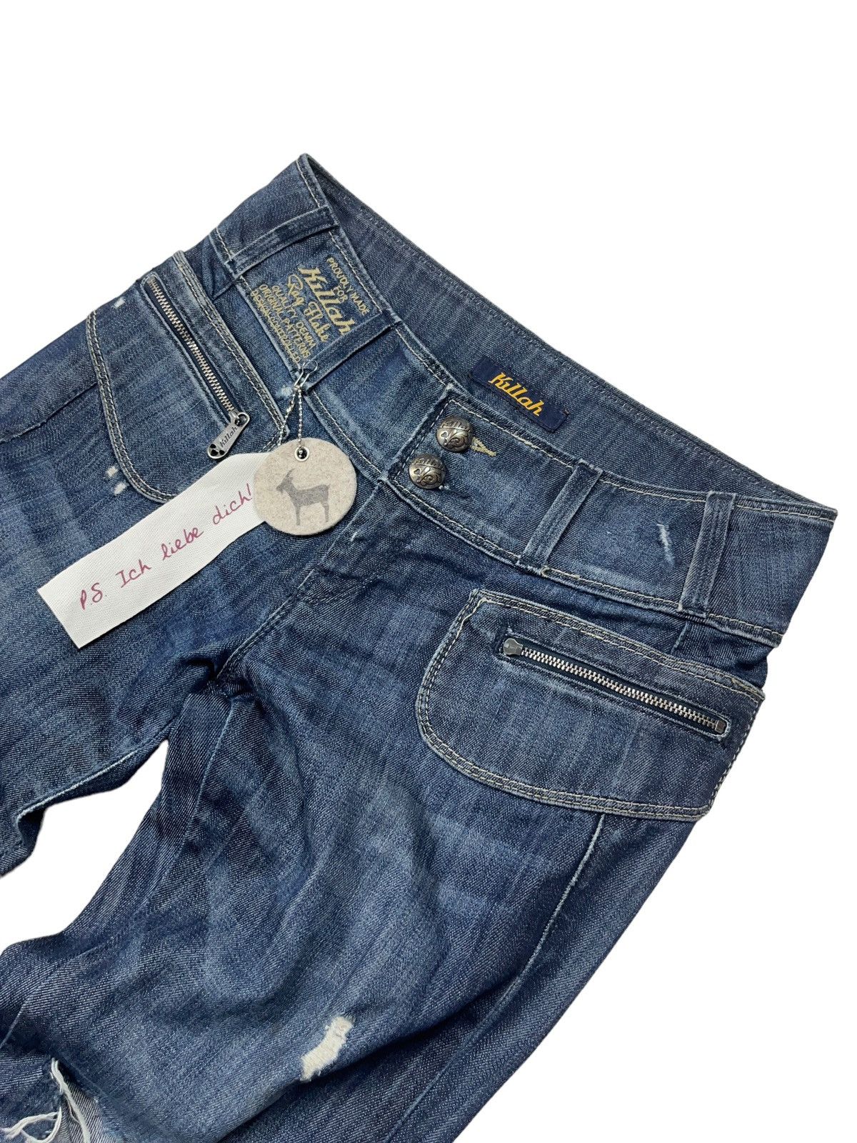 Japanese Brand × Miss Sixty × Vintage Vintage y2k Killah Low Rise Jeans Distressed Denim Size 28" / US 6 / IT 42 - 4 Thumbnail