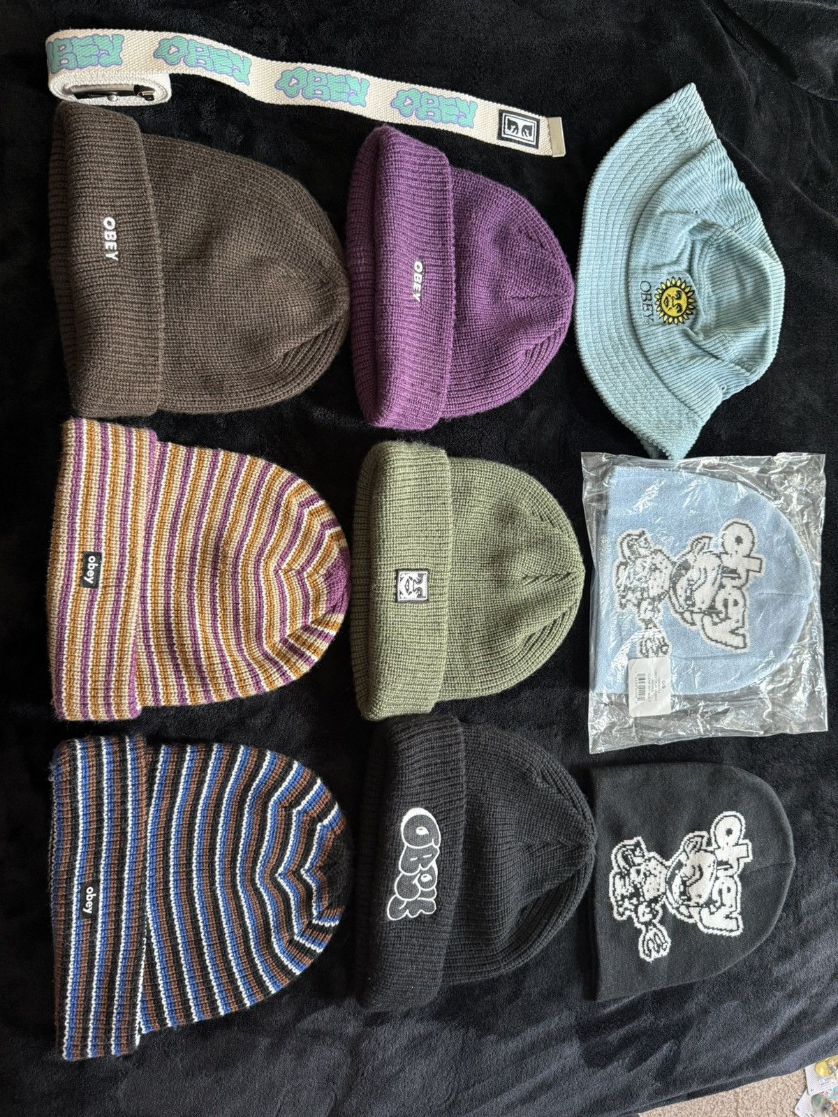 Obey OBEY Beanie Bundle (9 Pieces) Mixed Colors Streetwear Lot Size ONE SIZE - 2 Thumbnail