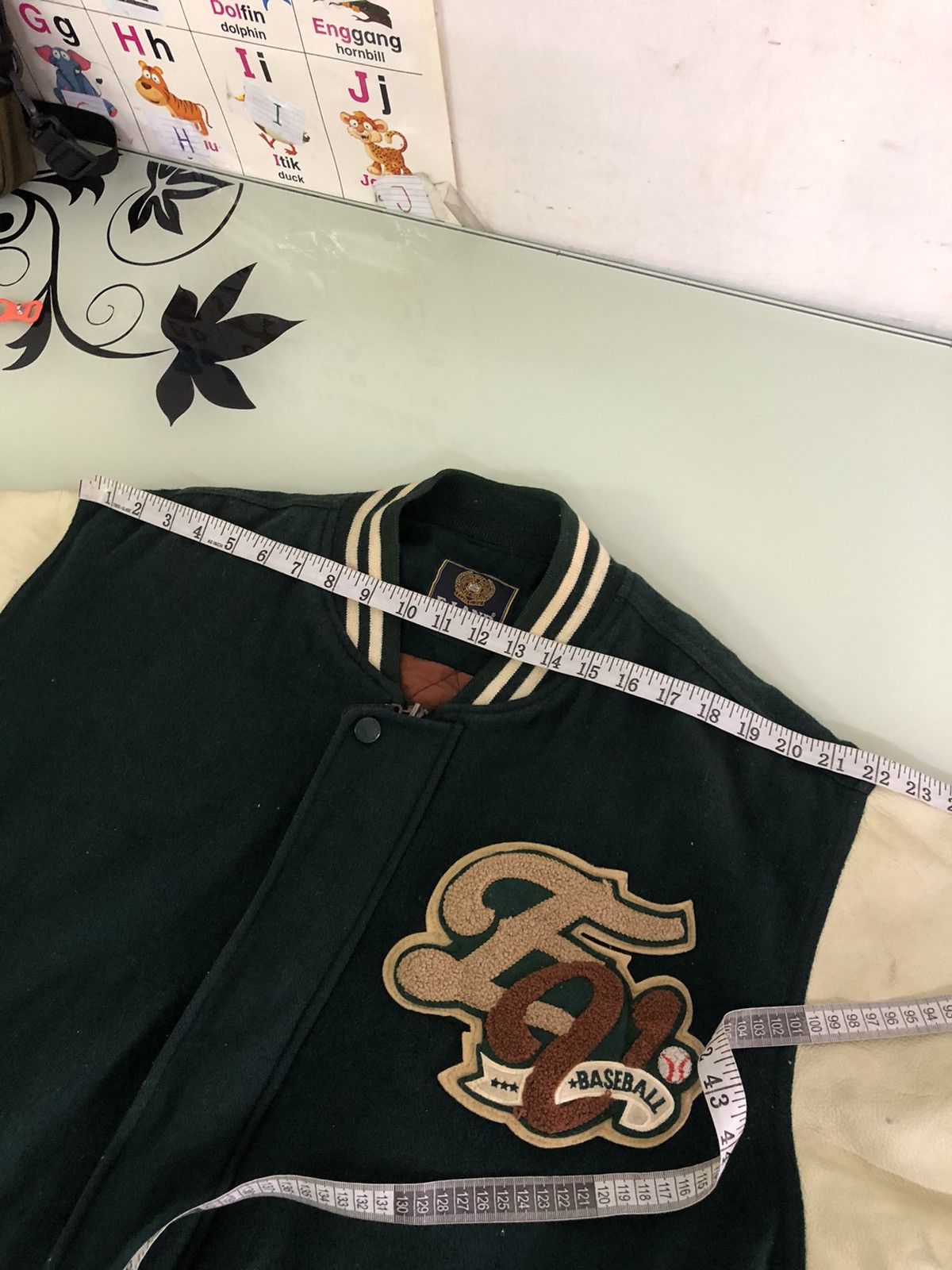 MLB Vtg 90s Ivy Spirit Baseball Team Varsity Jacket Arm Leather Size US L / EU 52-54 / 3 - 24 Thumbnail