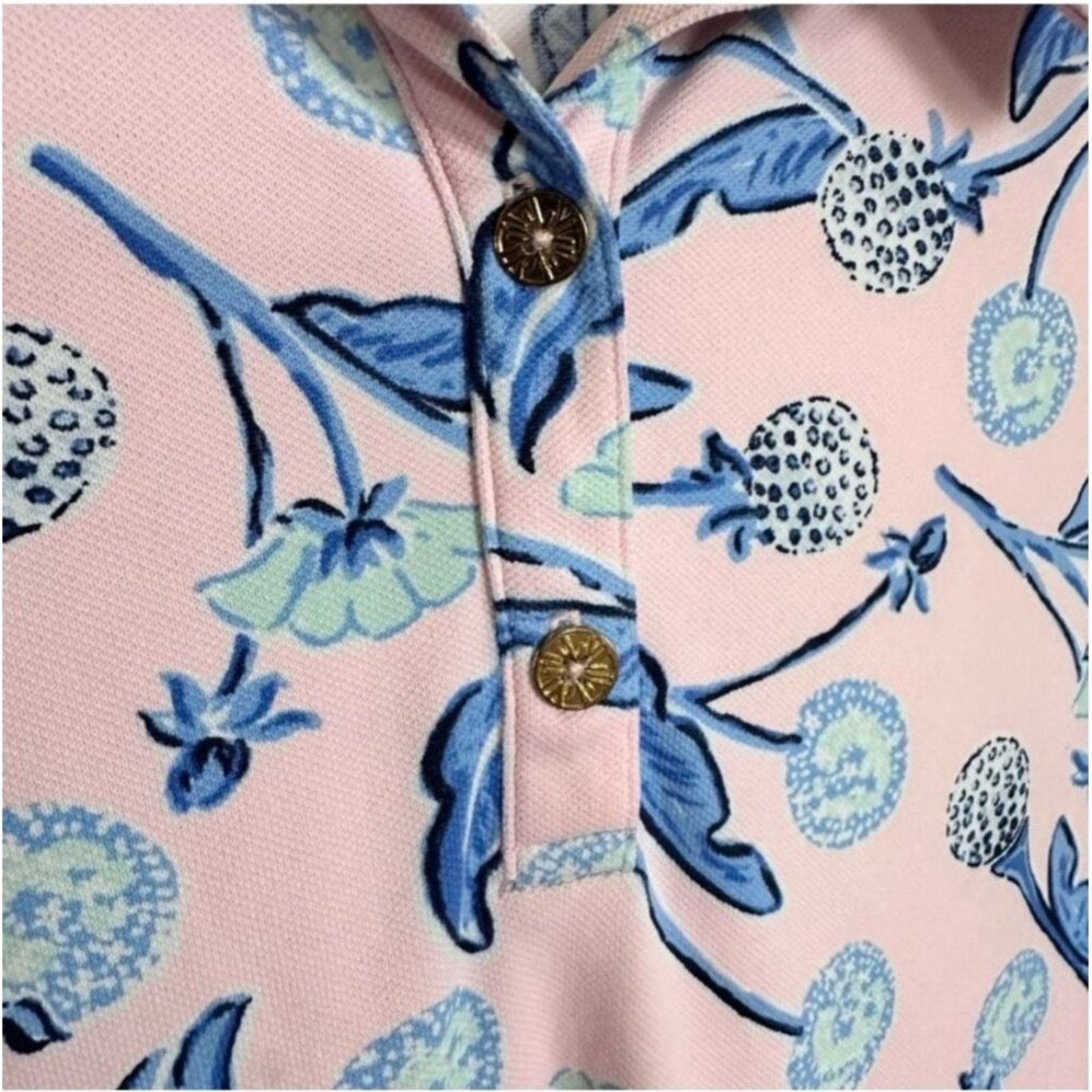 Lilly Pulitzer Lilly Pulitzer Luxletic Meryl Nylon Pique Top L Pink Tropic Size L / US 10 / IT 46 - 8 Thumbnail