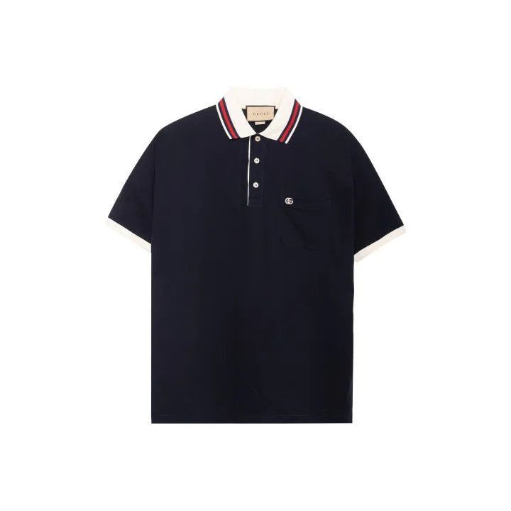 Gucci Gucci Gucci Lido Series Logo Print Polo T-shirt -2506 Size US L / EU 52-54 / 3 - 1 Thumbnail