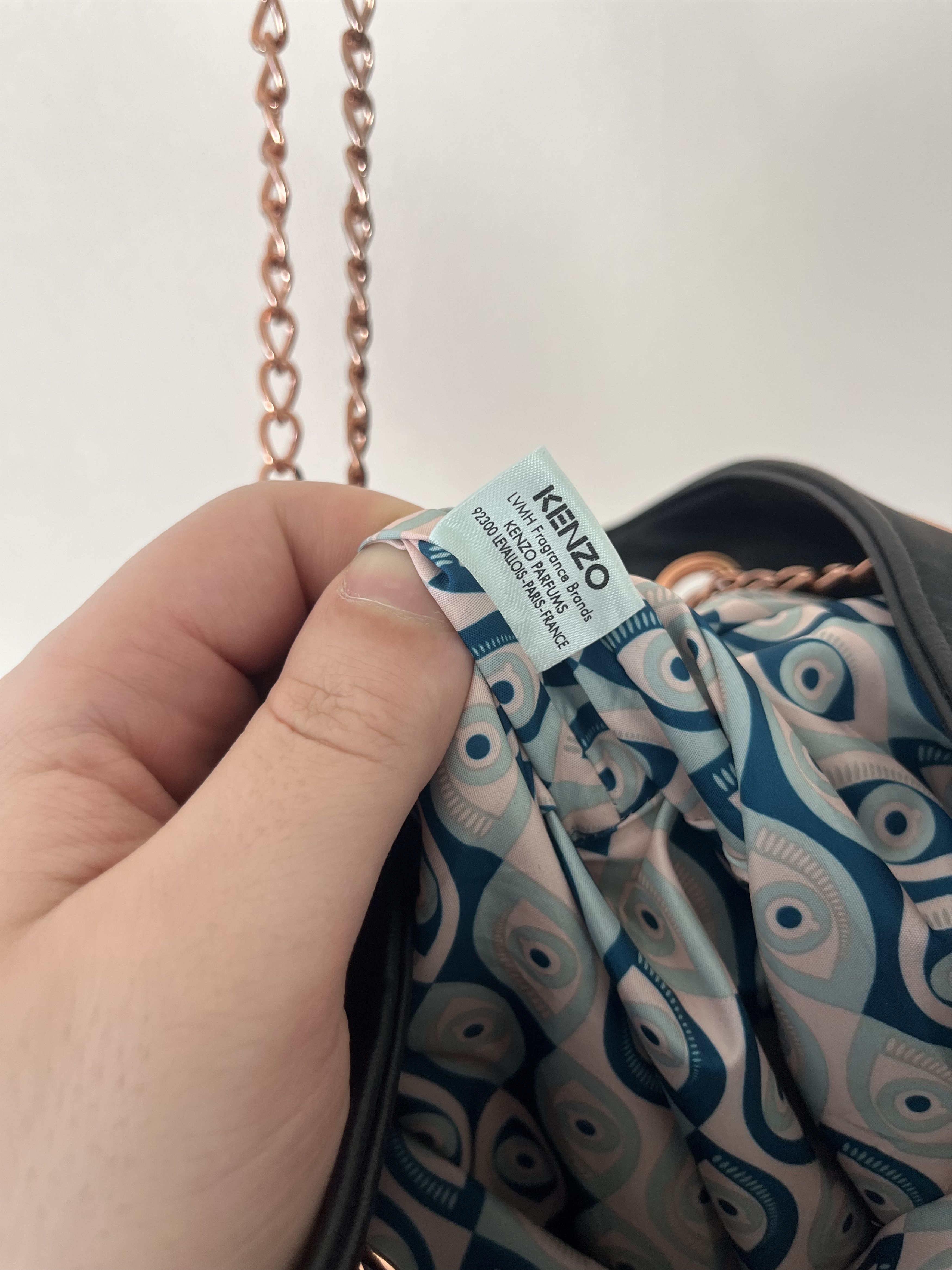 Kenzo KENZO PARFUMS Black Leather Gold Strap Branded Bucket Bag Size ONE SIZE - 9 Thumbnail