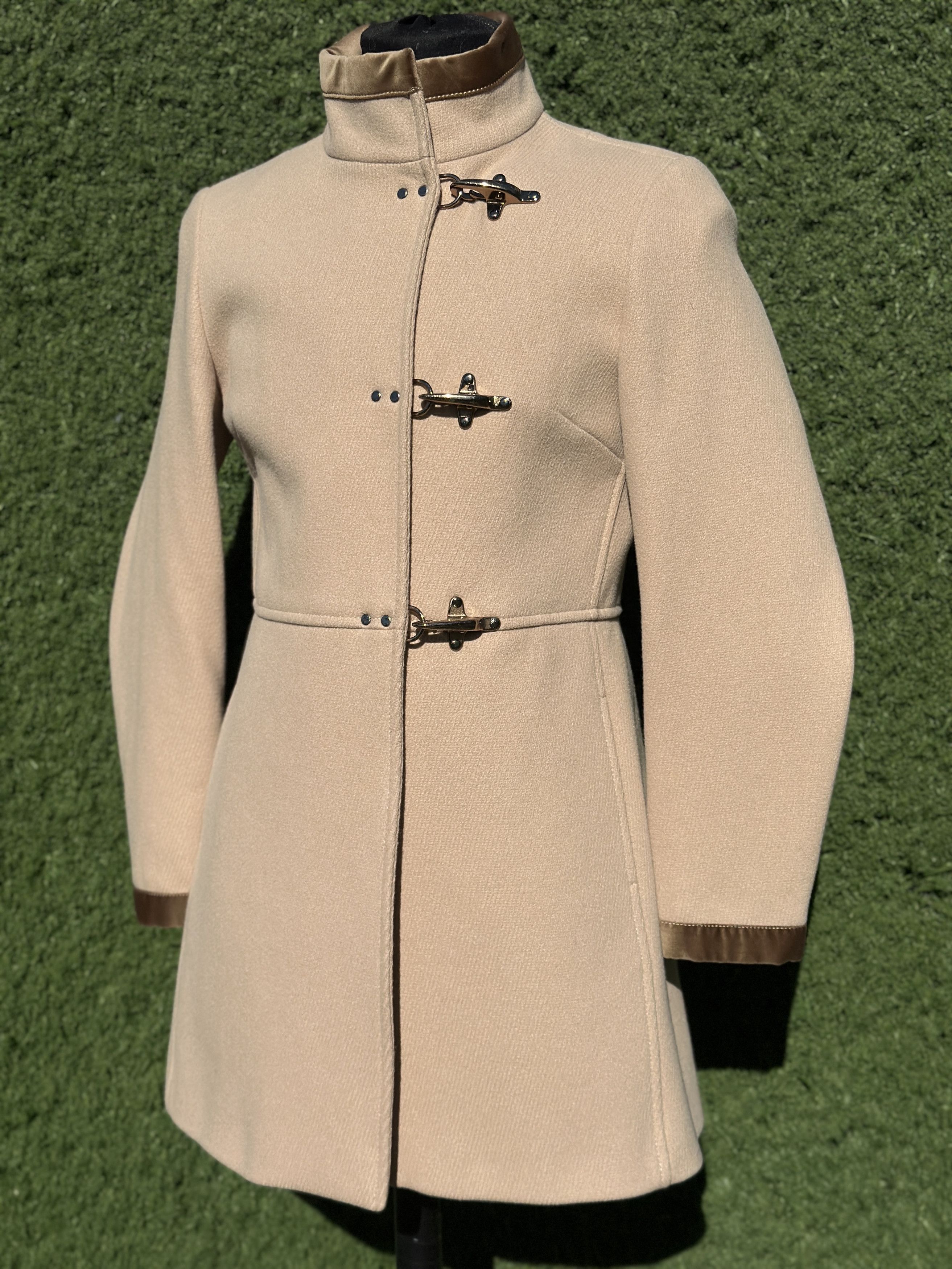 Fay Virginia Wool Coat Hook Closure Made in Italy Size M
