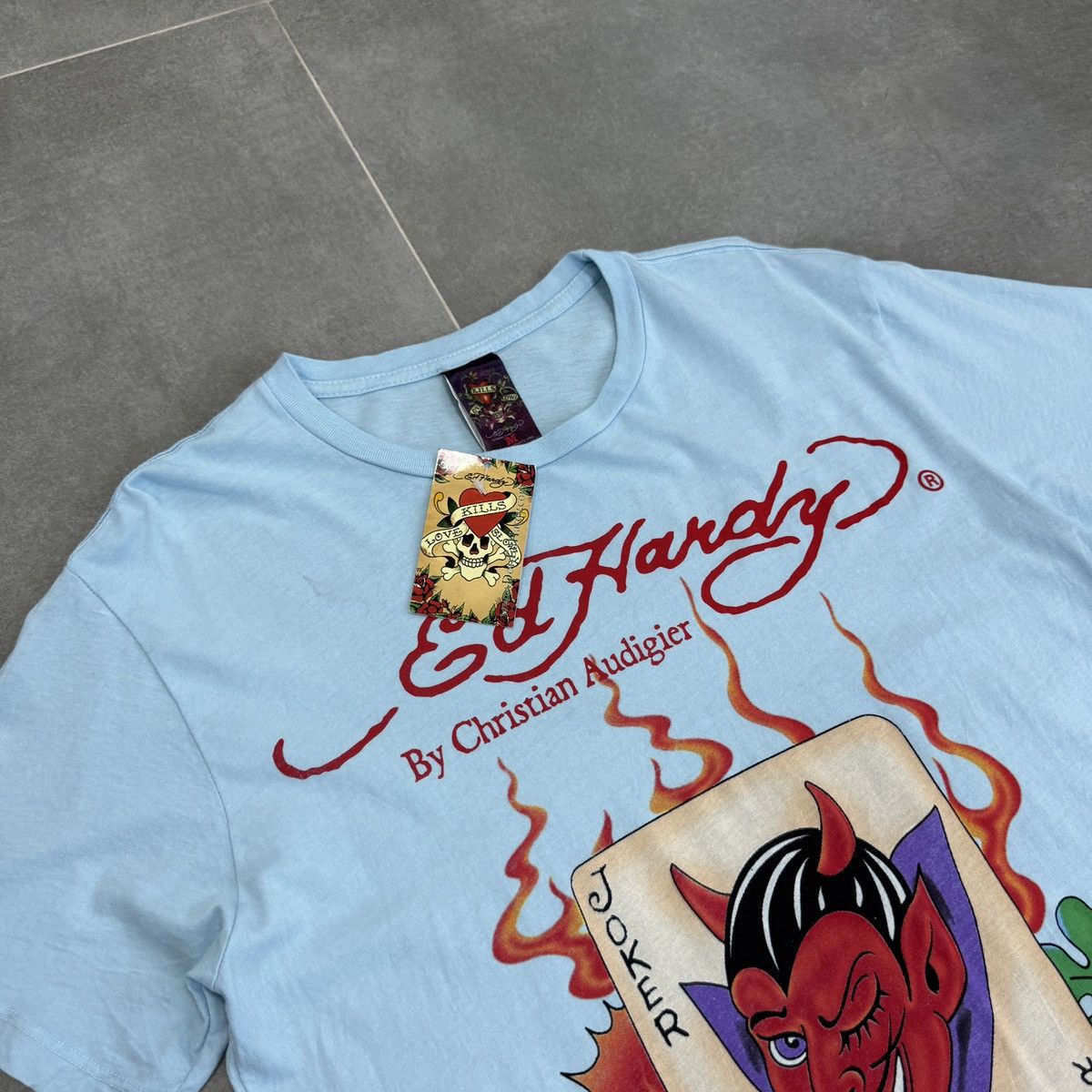 Ed Hardy Ed Hardy by Christian Audigier Tattoo Joker Y2K Men T-Shirt Size US M / EU 48-50 / 2 - 7 Thumbnail