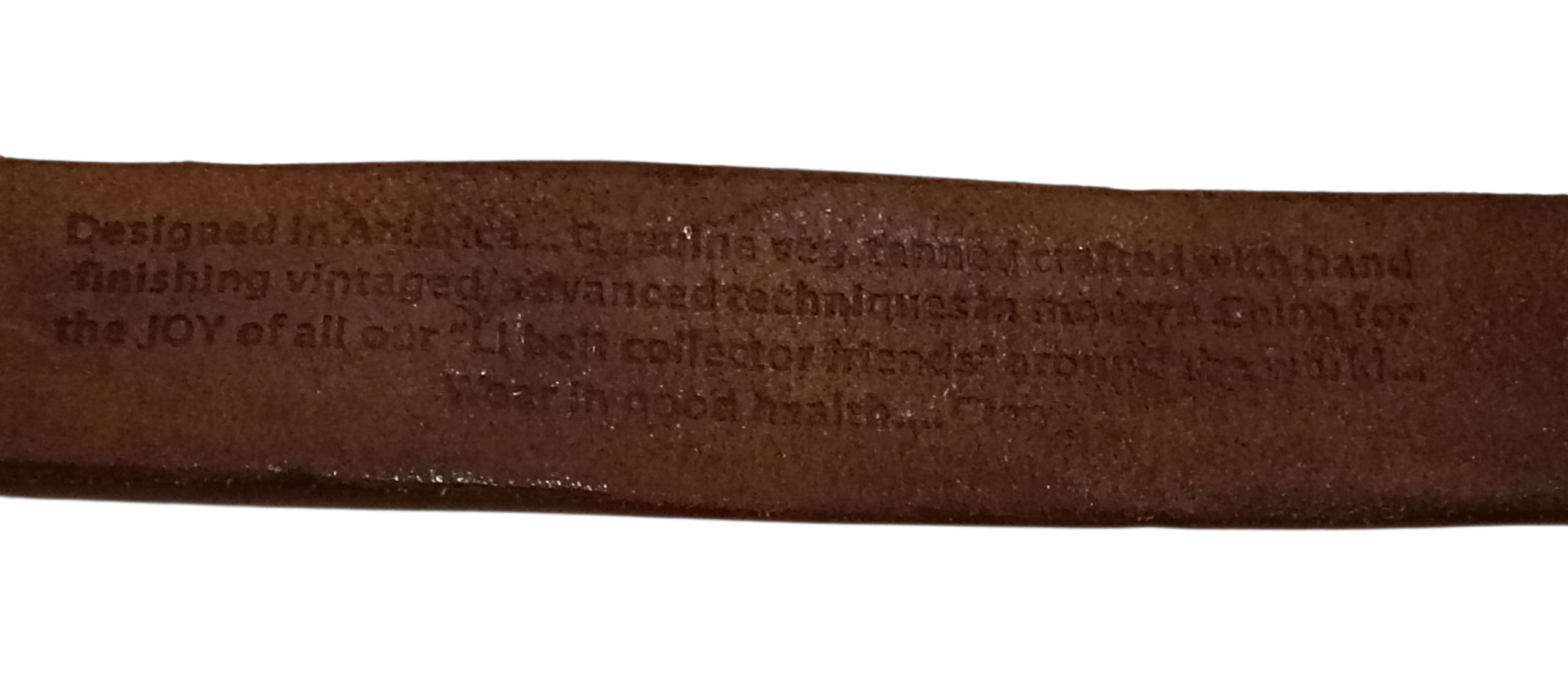 Japanese Brand LEATHER ISLAND DESIGN BY BILL LAVIN WESTERNER ENGRAVED BELT Size 32 - 7 Thumbnail