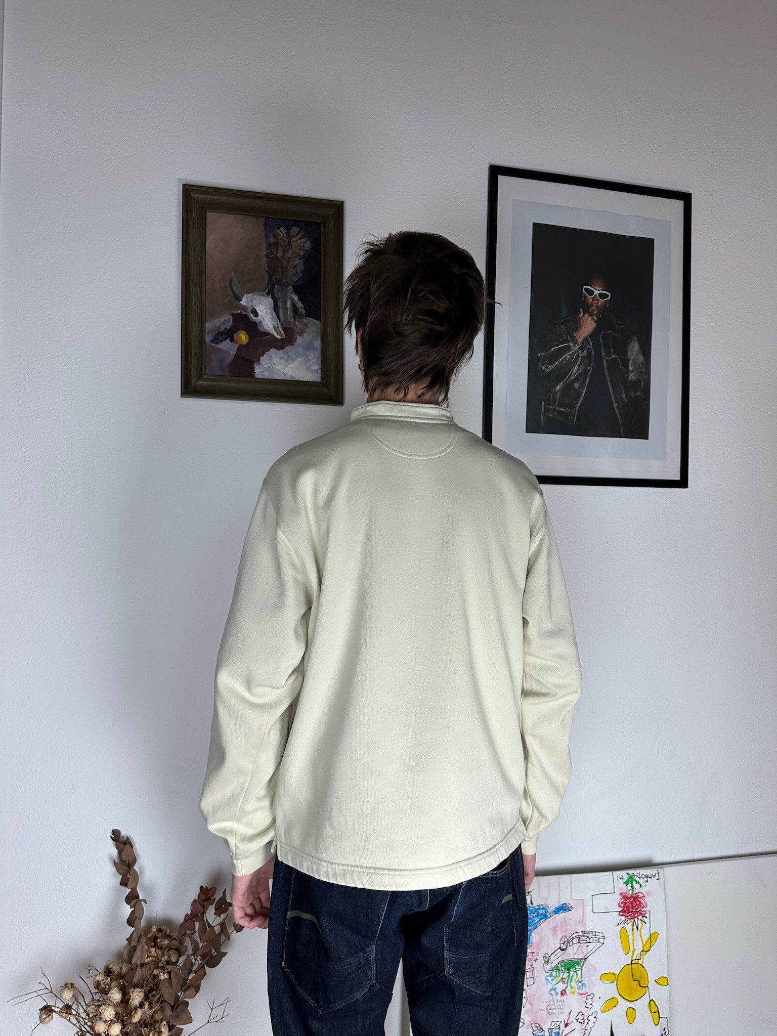Nike Vintage y2k Nike Cream Beige Sweatshirt Size US M / EU 48-50 / 2 - 5 Thumbnail