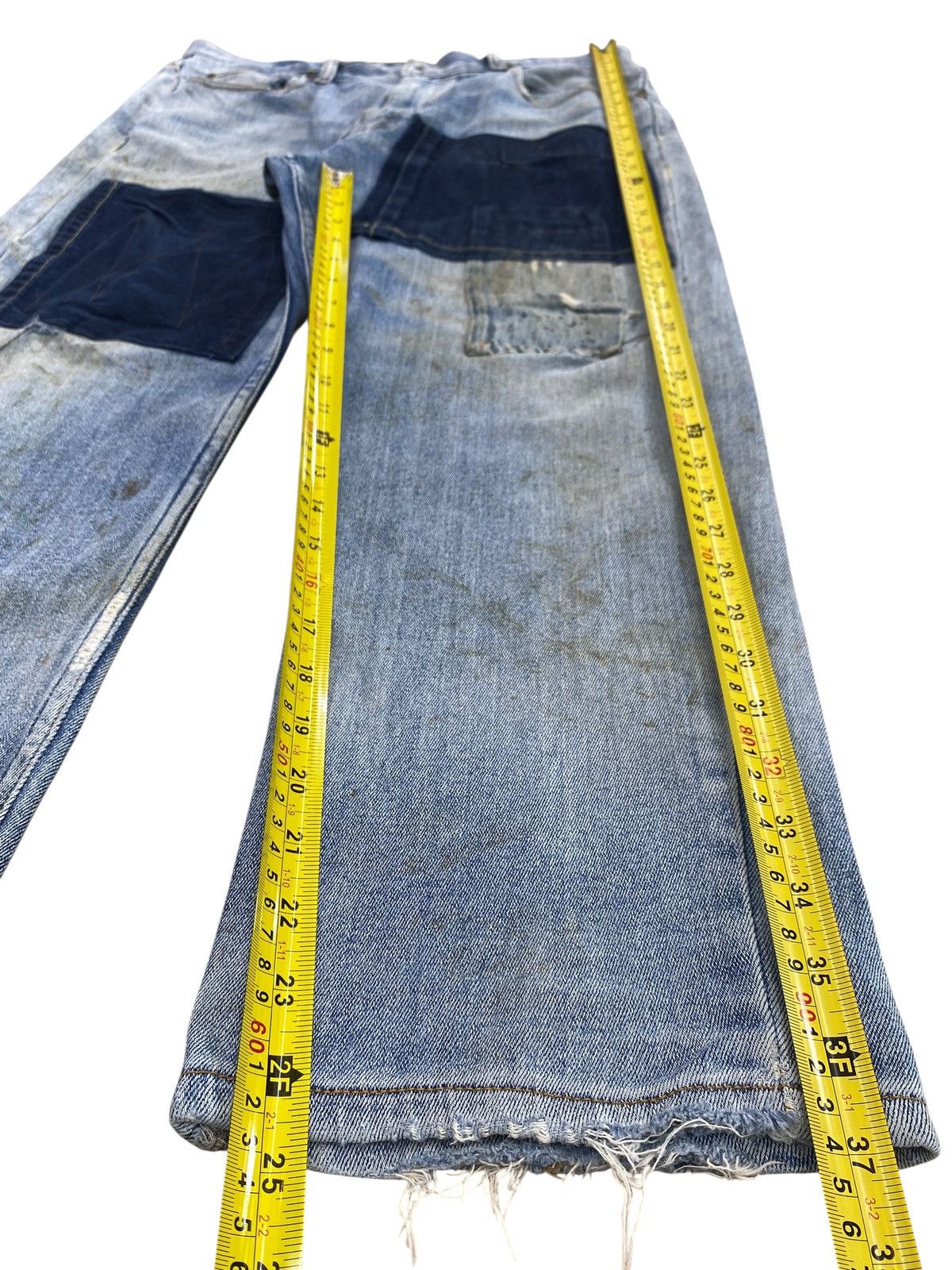 Japanese Brand Vintage Japanese Brand Patchwork Style Baggy Jeans Size US 33 - 12 Thumbnail