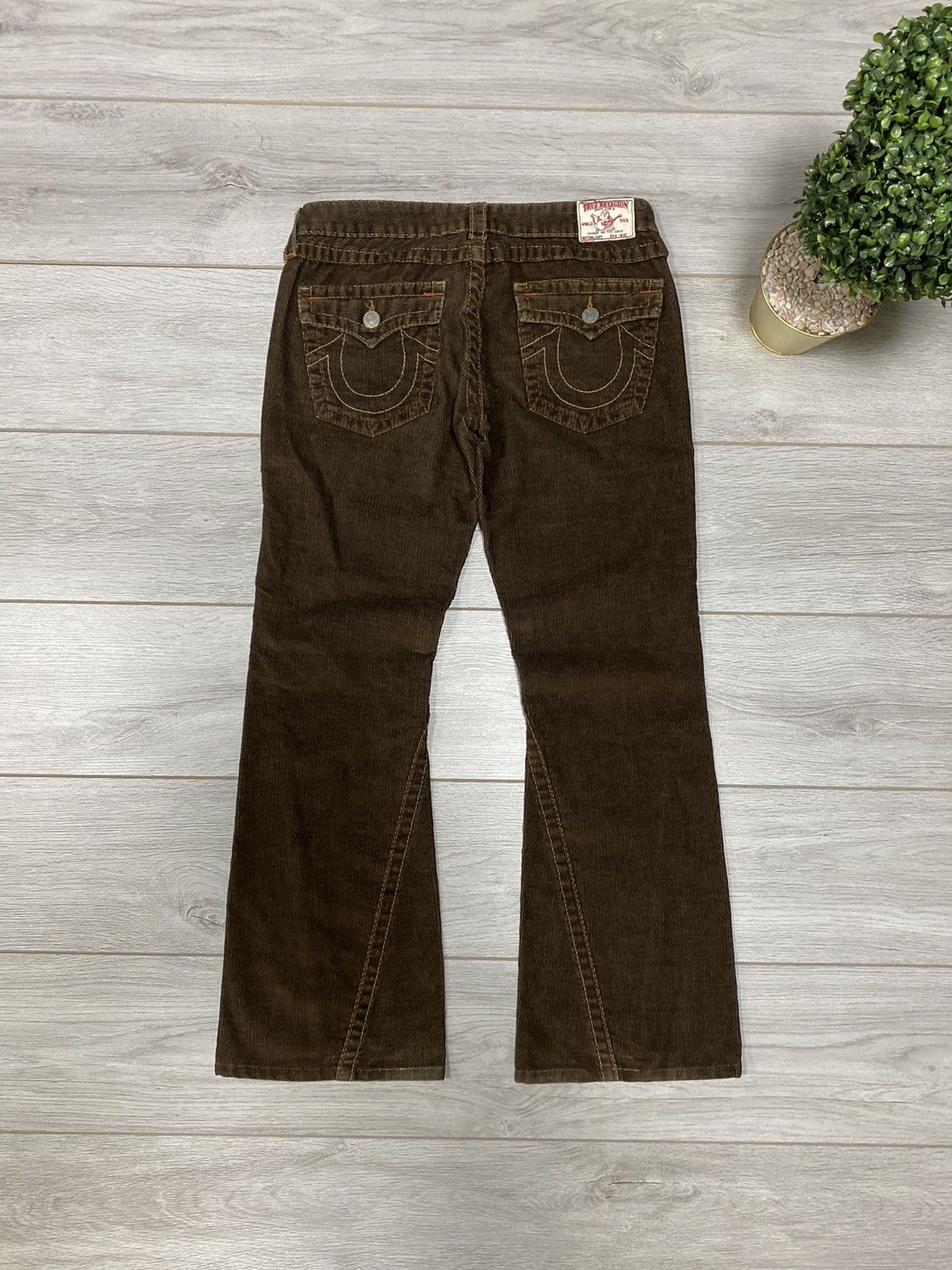 True Religion True Religion RARE corduroy vintage USA stitched flare jeans Size 30" / US 8 / IT 44 - 1 Thumbnail