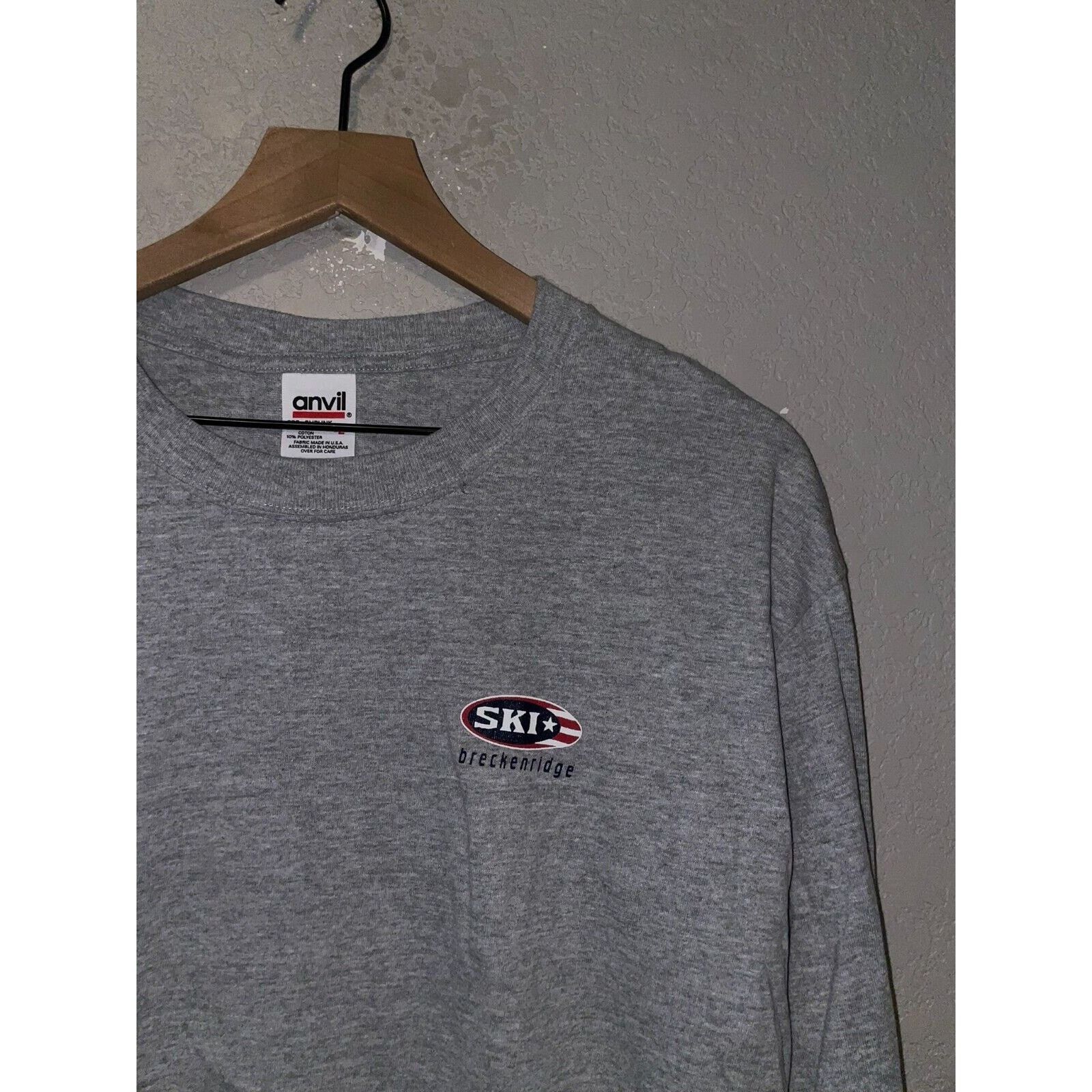Anvil Vintage Skiing Long Sleeve Shirt Breckenridge Ski Tee 90s L Size US L / EU 52-54 / 3 - 3 Thumbnail