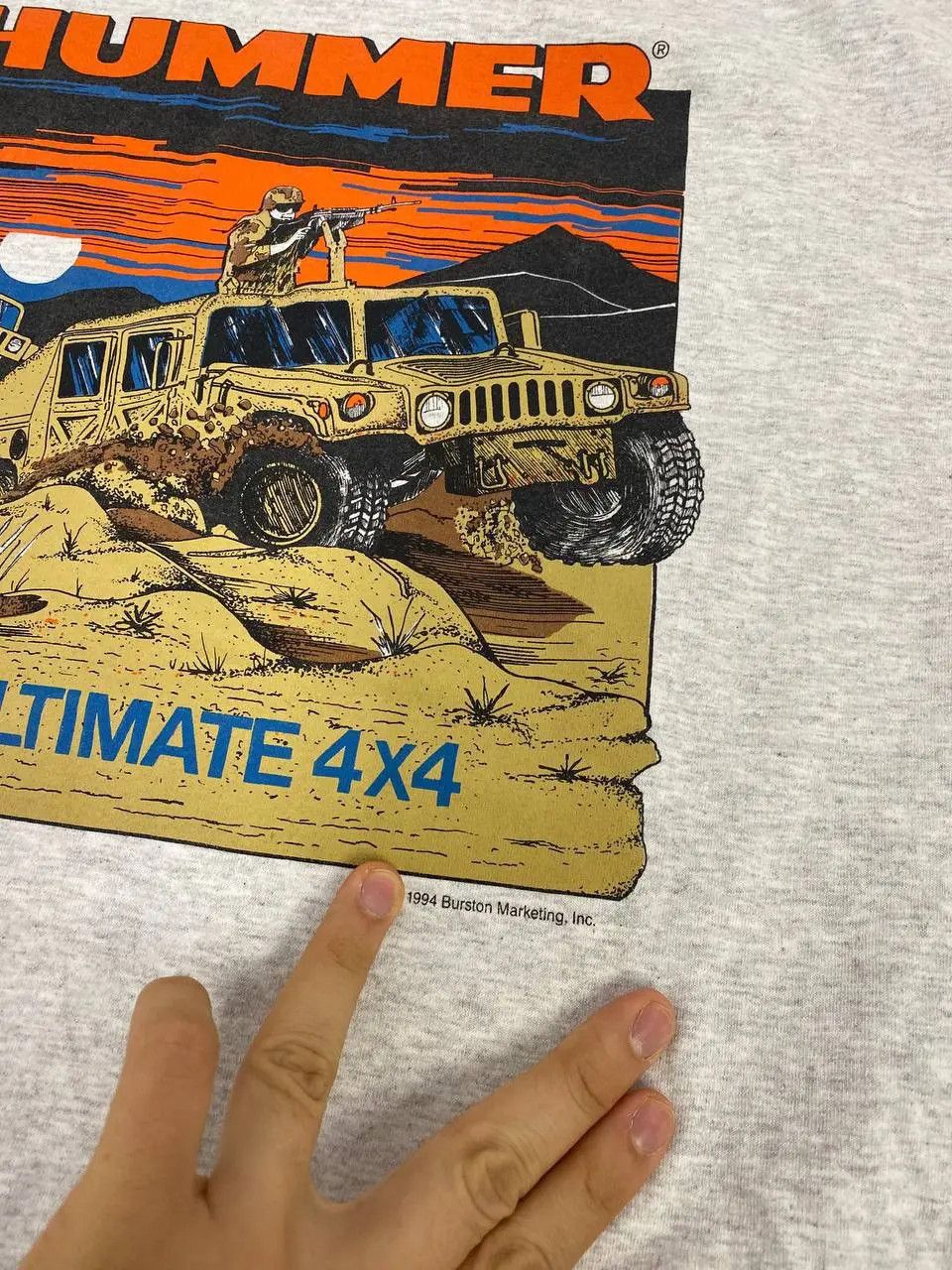 Lee Vintage Hummer 1994 Rare 90s T Shirt Size US XL / EU 56 / 4 - 2 Thumbnail