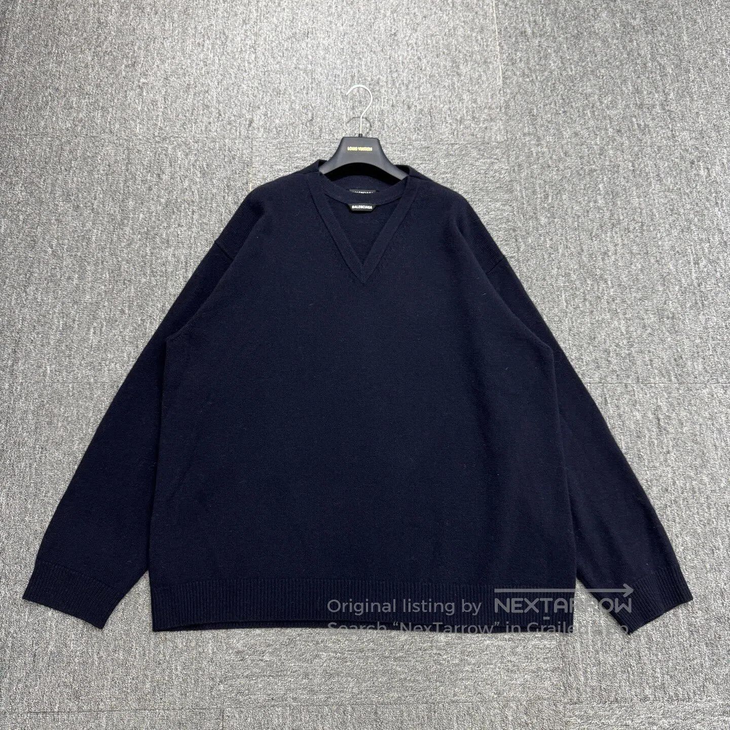 Balenciaga Balenciaga Two-piece faux V-neck wool knit sweater| Size US M / EU 48-50 / 2 - 1 Thumbnail