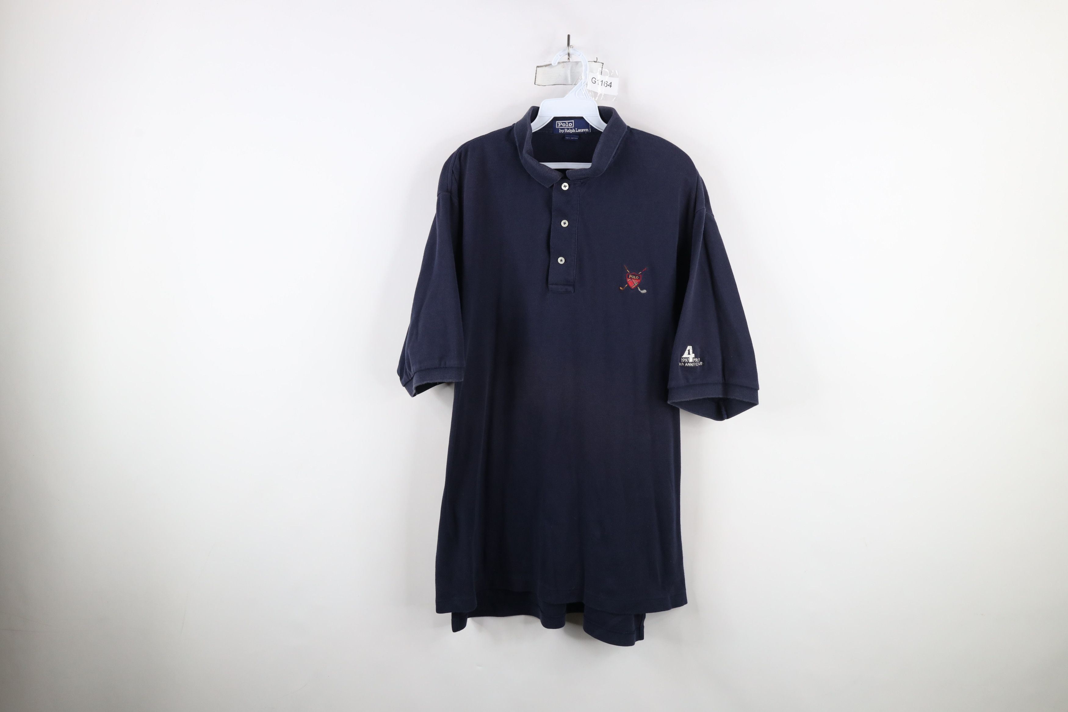 Ralph Lauren Vintage 90s Ralph Lauren 30th Anniversary Crest Polo Shirt Size US XL / EU 56 / 4 - 1 Thumbnail