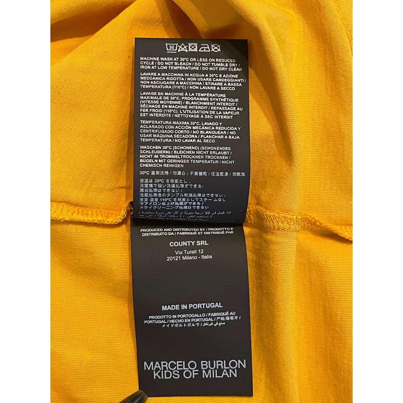 Marcelo Burlon Marcelo Burlon Kids Of Milan Icon Wings Yellow T-Shirt Youth Size XL / US 12-14 / IT 48-50 - 9 Thumbnail