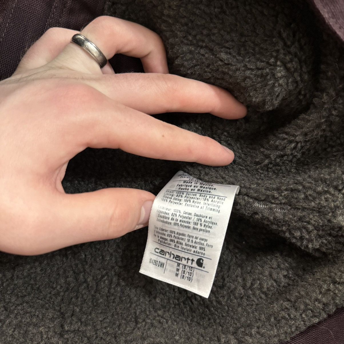 Carhartt Women’s Carhartt Purple Wine Hooded Sherpa Jacket 104292 DWN Size M / US 6-8 / IT 42-44 - 6 Thumbnail