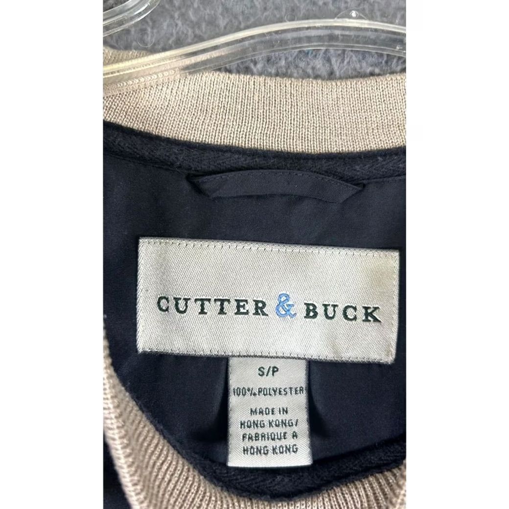 Cutter & Buck Cutter & Buck Mens Windbreaker Pullover Jacket Black S Crew Neck Short Length Logo Embroidered Golf Wind-Resistant Lightweight Casual Jacket Size US S / EU 44-46 / 1 - 4 Thumbnail