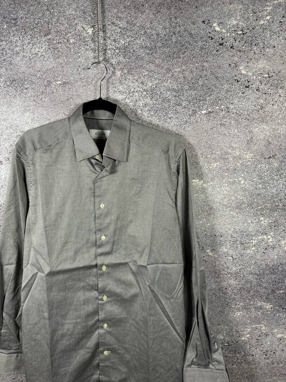 Eton EtON York Slim Formal Shirt Men's Large Bitton Up Cutaway Size US L / EU 52-54 / 3 - 3 Thumbnail