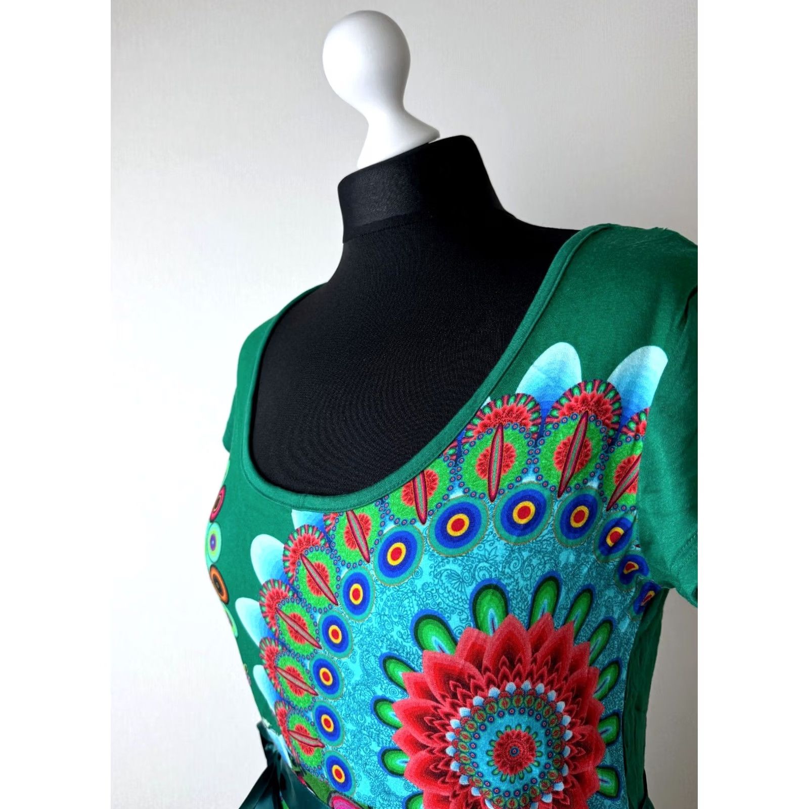 Desigual Desigual Regina green dress Size L womens 61V21K1 Size L / US 10 / IT 46 - 3 Thumbnail