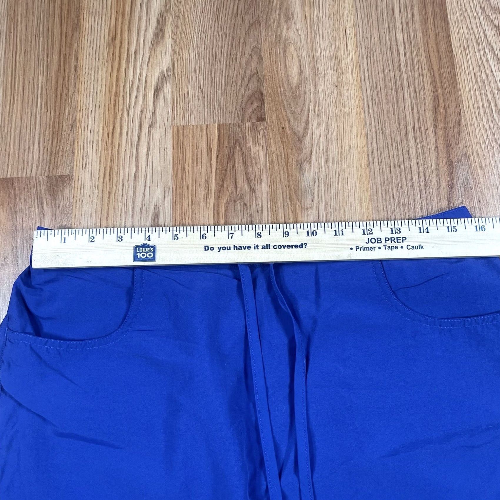 Vintage LL Bean Skirt Women's M Medium Above Knee Length Pencil Solid Blue 100% Nylon Size 32" / US 10 / IT 46 - 3 Thumbnail