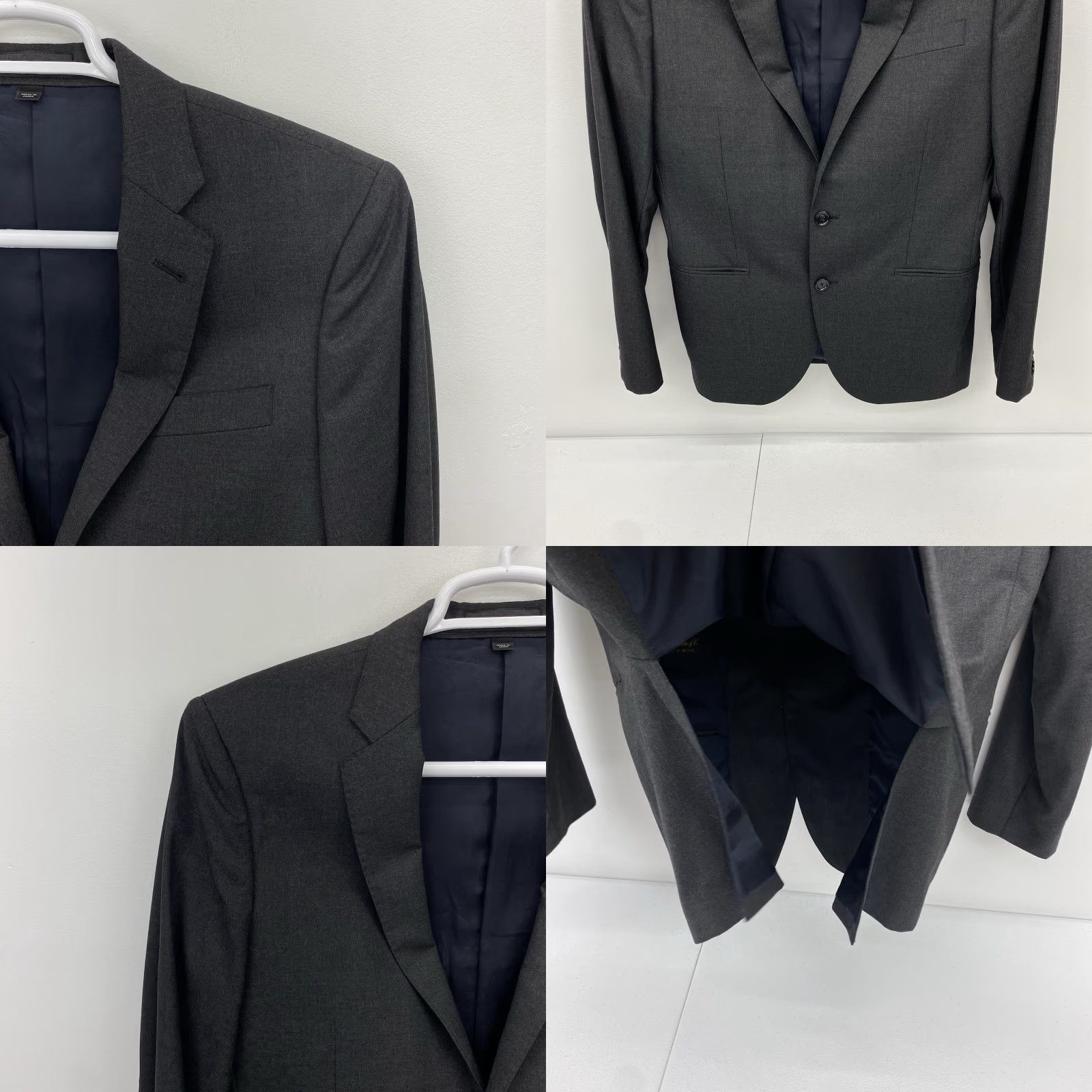 J.Crew J.CREW Blazer Men's 38S Sport Coat Single-Breasted 2-Button Wool Gray Short Notch Lapel Vintage No - 40 Chest 29 Length 25 Arm 18 Shoulder Size 38R - 9 Thumbnail