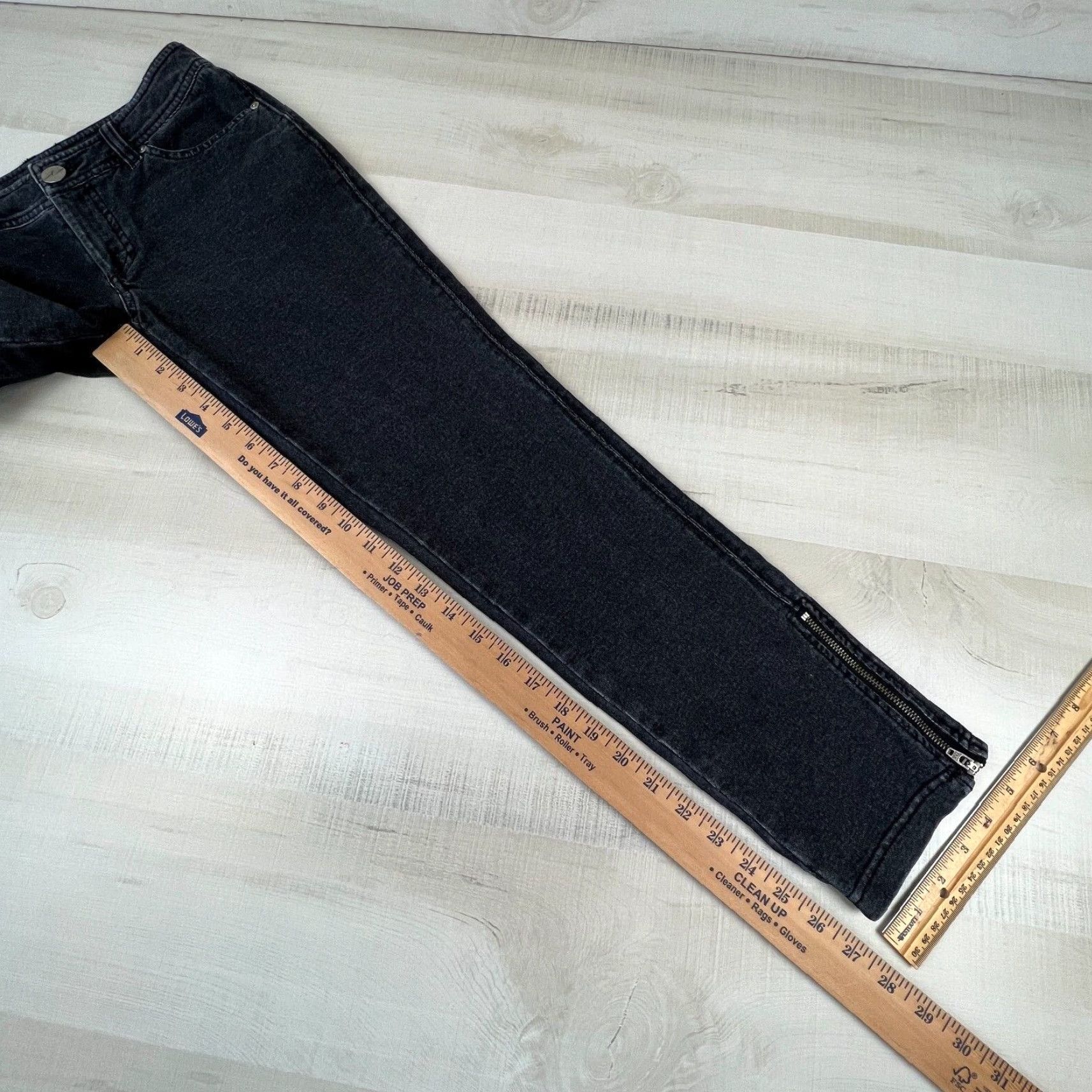 Vintage INC International Concepts Womens Black Skinny Jeans 2 28x27 Low Rise Stretch Size 26" / US 2 / IT 38 - 7 Thumbnail