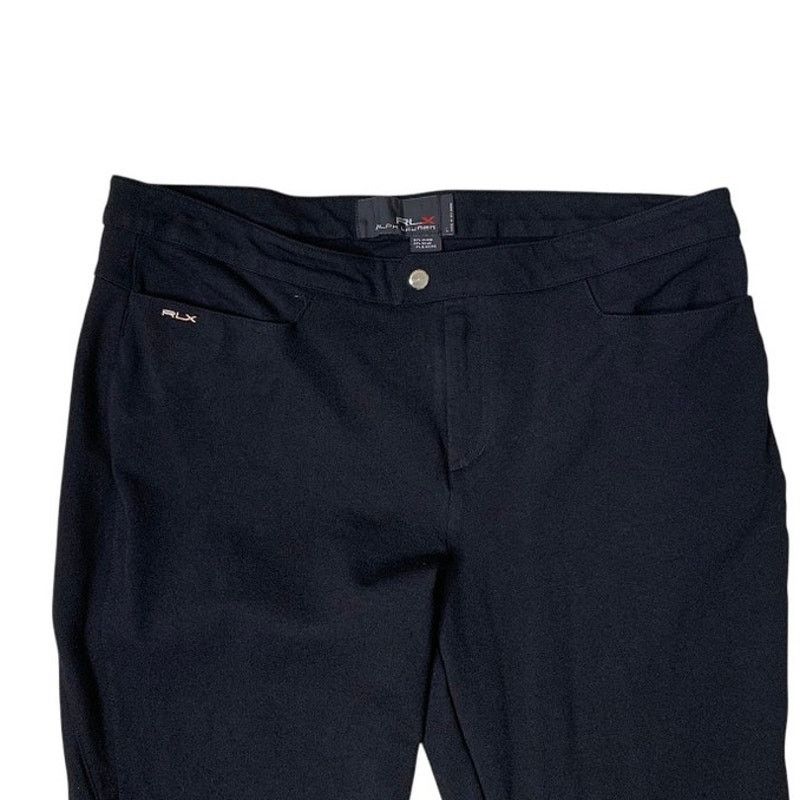 Ralph Lauren Ralph Lauren Women's Large Casual Pants Black 4 Way Stretch Size 36" / US 14 / IT 50 - 3 Thumbnail