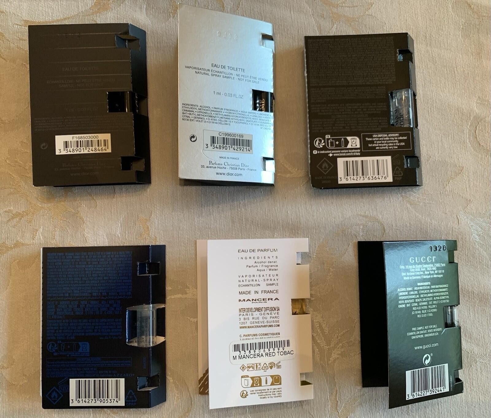 Dior 6 Carded Vials for men designer perfume no duplicates Dior, Size ONE SIZE - 2 Thumbnail