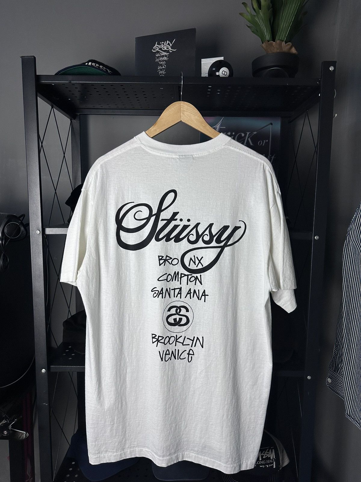 80s stuusy Vintage Stussy 80s One World One Love Faded Single