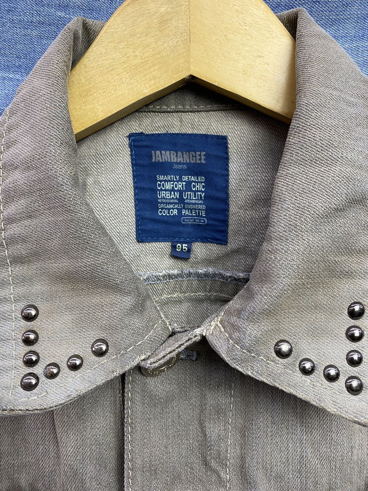 denim studdet patchwork jacket jambangee japan ifsx