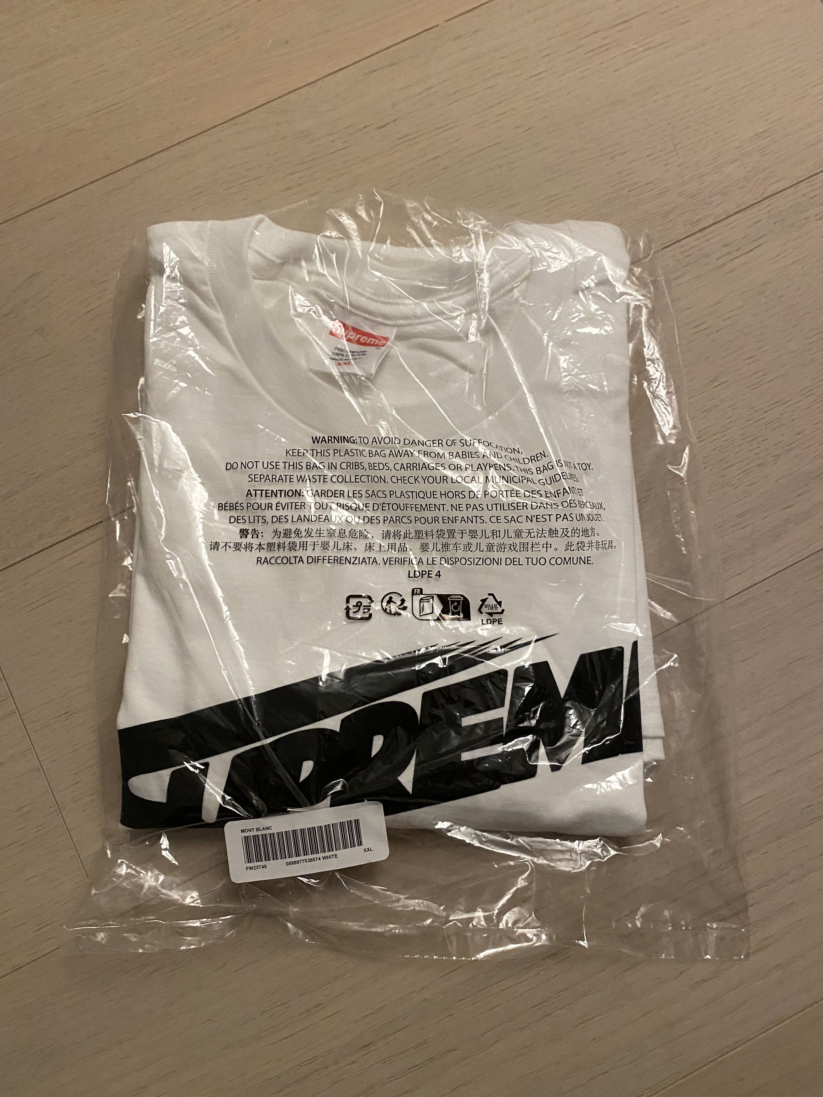 Supreme Supreme Montblanc T-Shirt White XXL - BRAND NEW Size US XXL / EU 58 / 5 - 2 Thumbnail