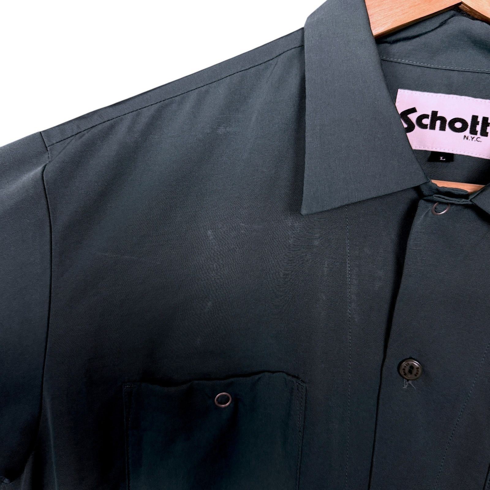Schott Schott Brothers NYC LS Dark Green Embroidered Work Shirt L Size US L / EU 52-54 / 3 - 6 Thumbnail