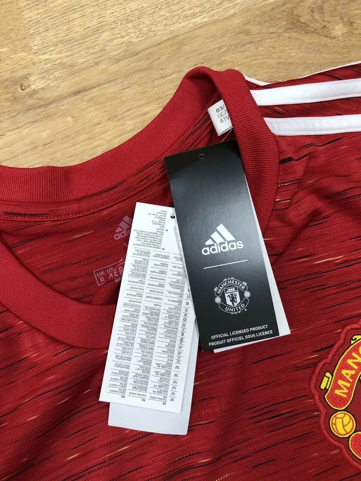 Adidas MANCHESTER UNITED 2020 2021 HOME JERSEY SOCCER MENS Size US XL / EU 56 / 4 - 8 Thumbnail