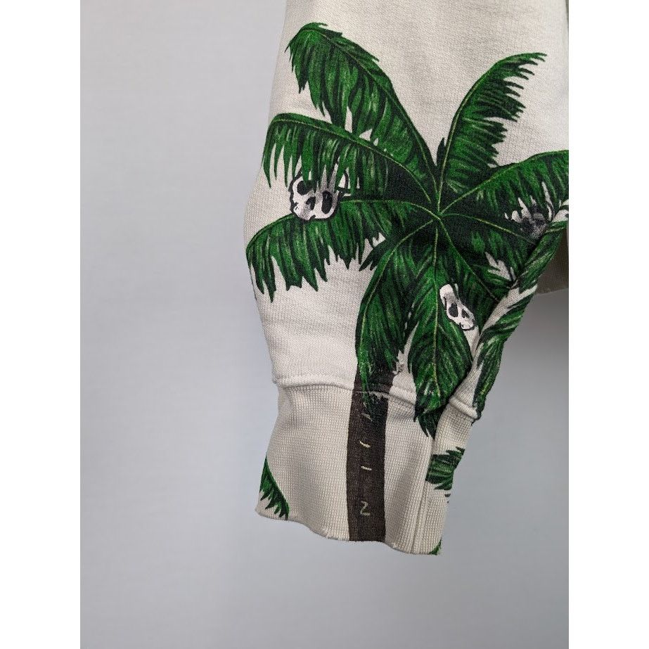 Palm Angels o1rshd1 Palm & Skull Vint Hoody in White Green Size US M / EU 48-50 / 2 - 7 Thumbnail