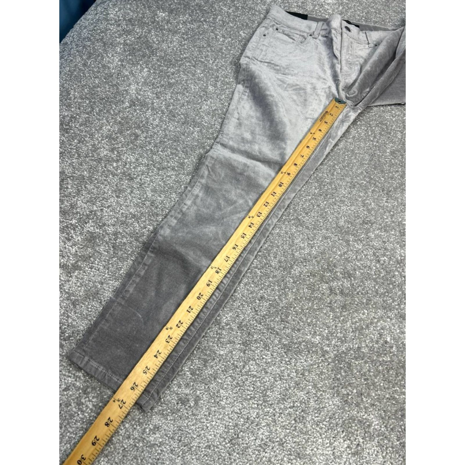 Ann Taylor Ann Taylor Modern Fit The Skinny Velvet Jeans Womens 8 Gray Mid Rise 30x26 New Size 30" / US 8 / IT 44 - 5 Thumbnail