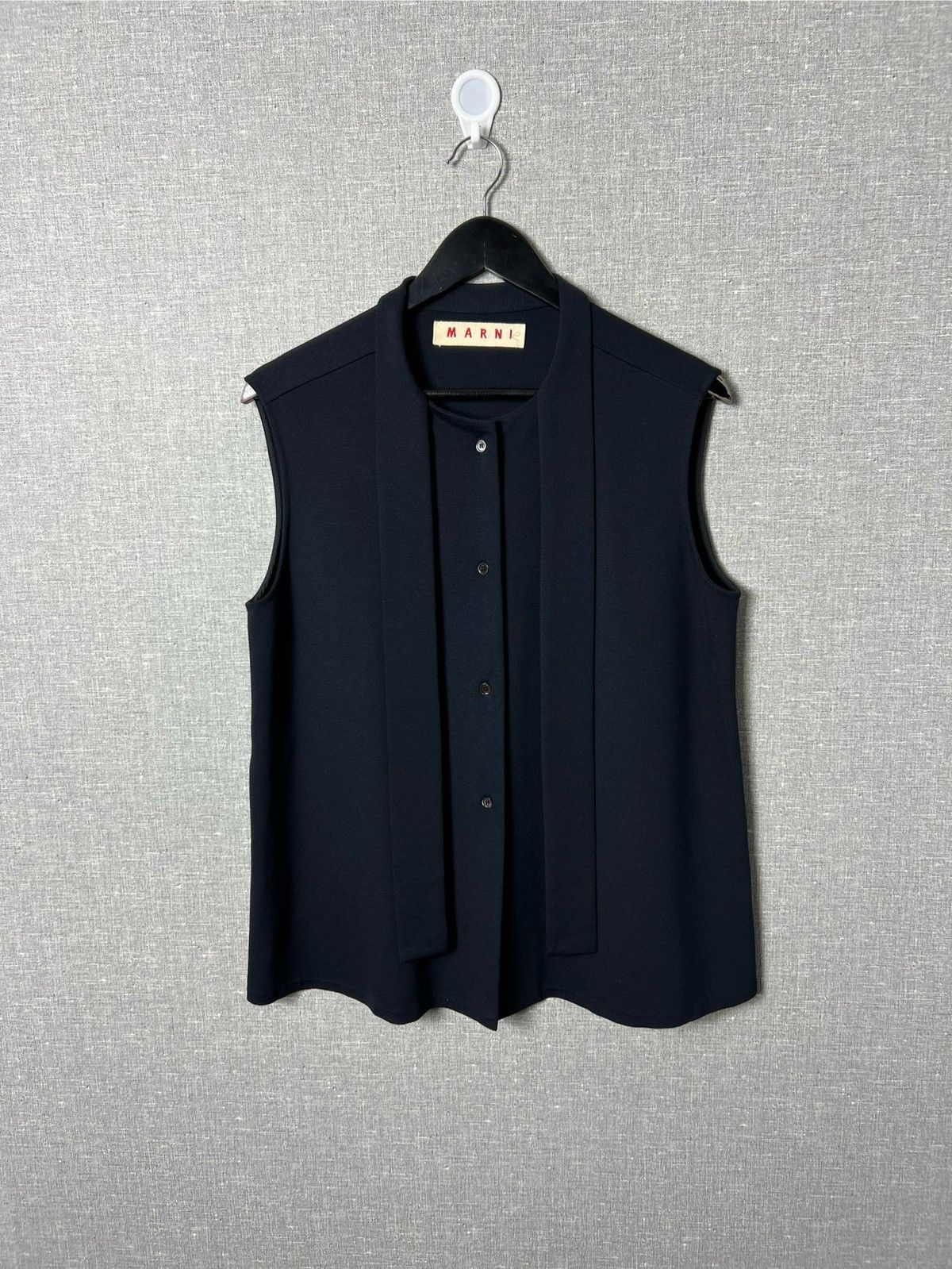Marni Rare Marni Sleeveless Rayon / Nylon / Elastan Top Vest Size L / US 10 / IT 46 - 1 Thumbnail
