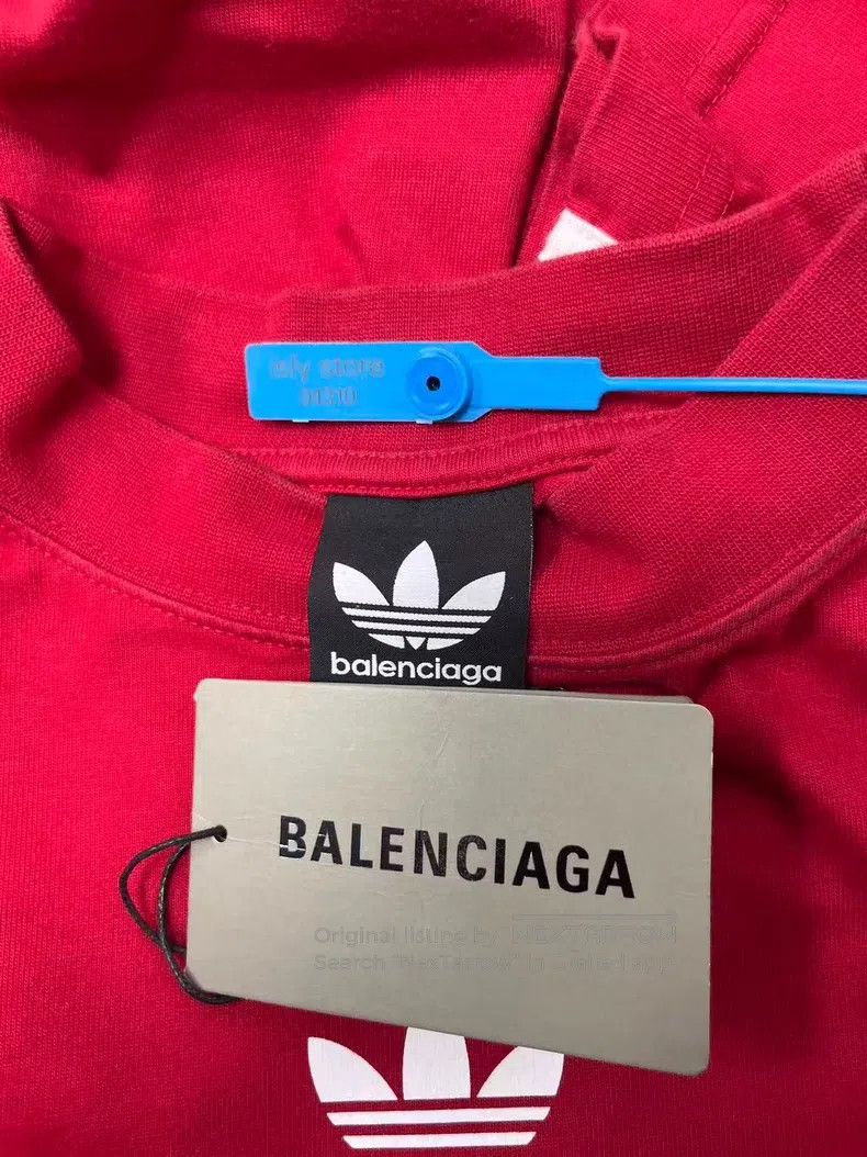 Balenciaga Balenciaga Three Stripes Logo Printed Round Neck Short Sle Size US XL / EU 56 / 4 - 5 Thumbnail