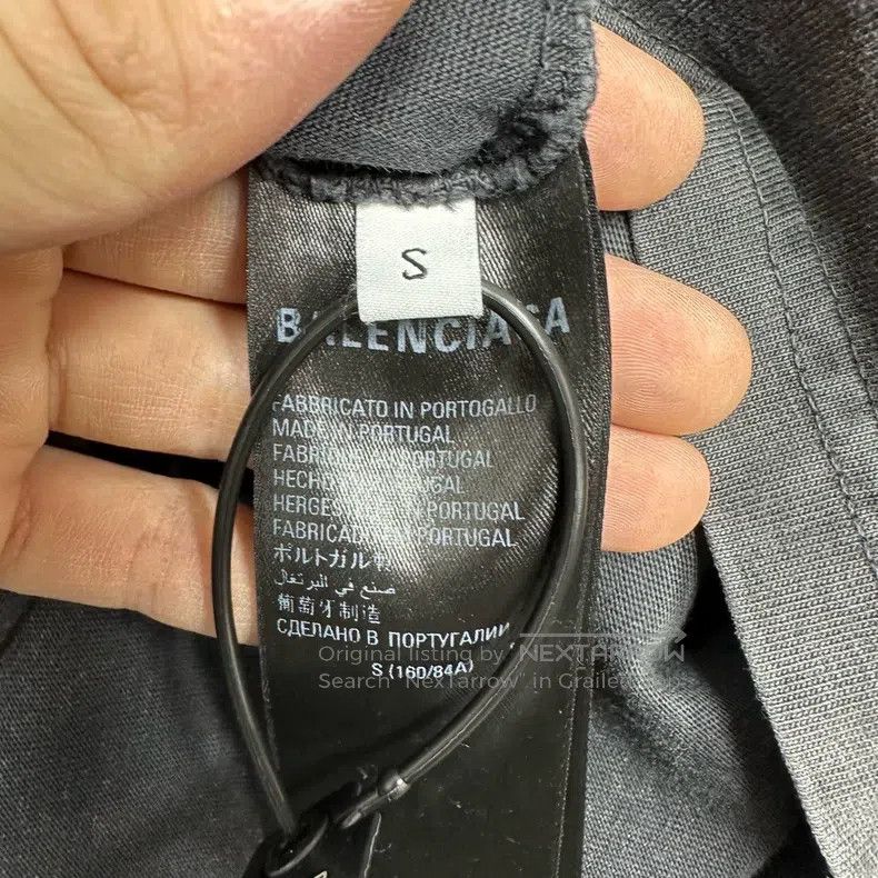 Balenciaga Balenciaga Washed Aged Wheat Letter Short Sleeve Size US S / EU 44-46 / 1 - 4 Thumbnail