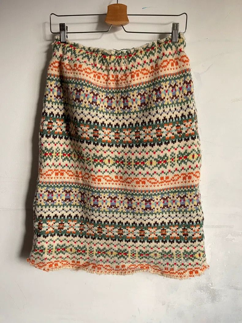 Junya Watanabe Junya Watanabe one-size-fits-all Wool Knit Crochet Fair Isl Size 23" - 3 Thumbnail