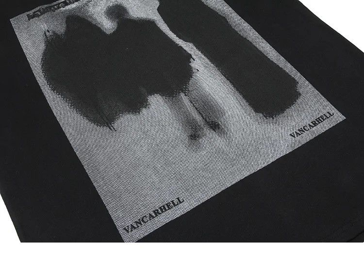 Japanese Brand Dark Style Shadow Printed T-Shirt Size US XXL / EU 58 / 5 - 4 Thumbnail